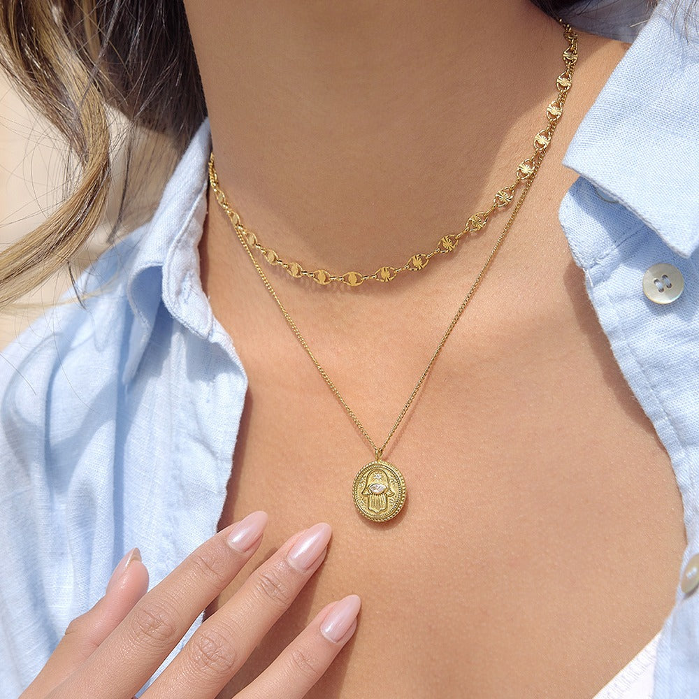 Coin Heart Pendant Necklace Collection