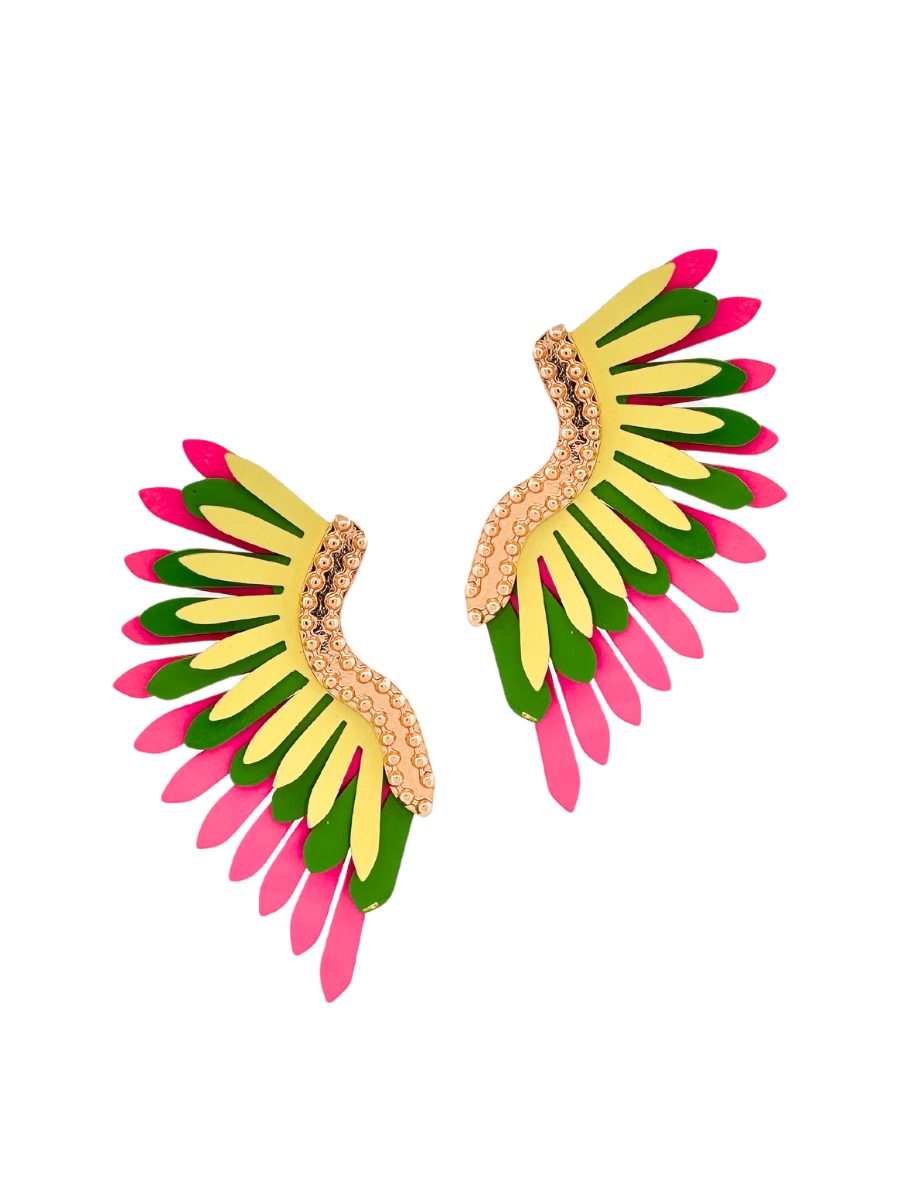 Dramatic Curved Wing Post Back Earrings