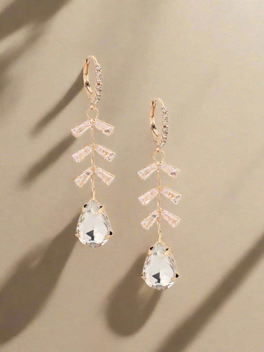 Radiant Crystal Cascade Earrings