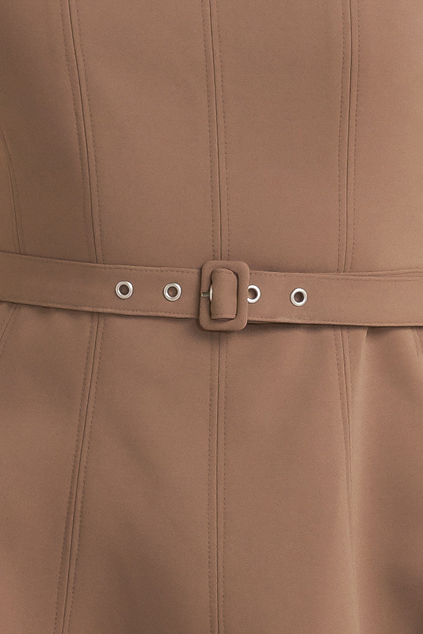 LIVING THE DREAM BROWN WOVEN MIDI DRESS