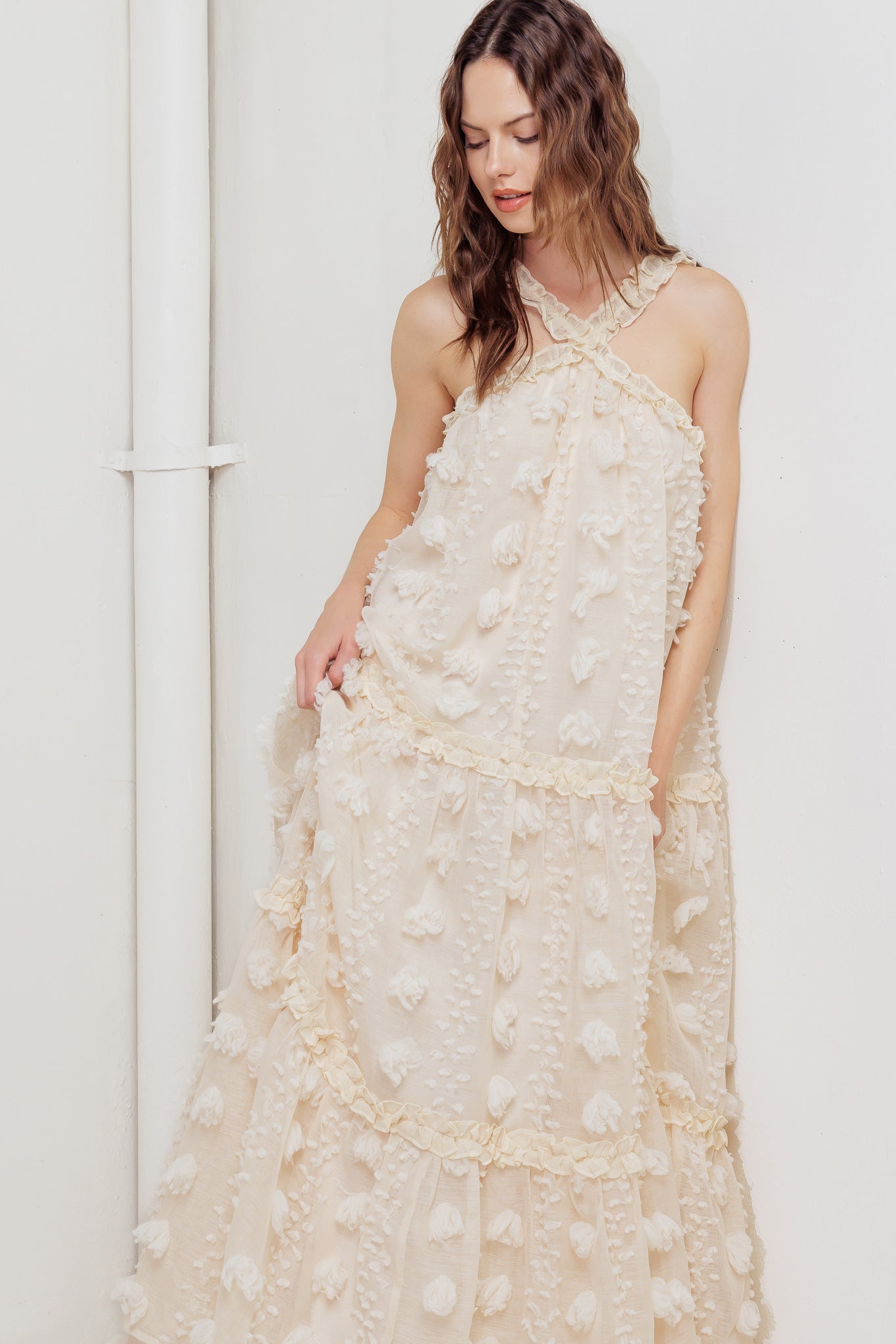 CLOUD NINE GOWN WOVEN ANKLE DRESS