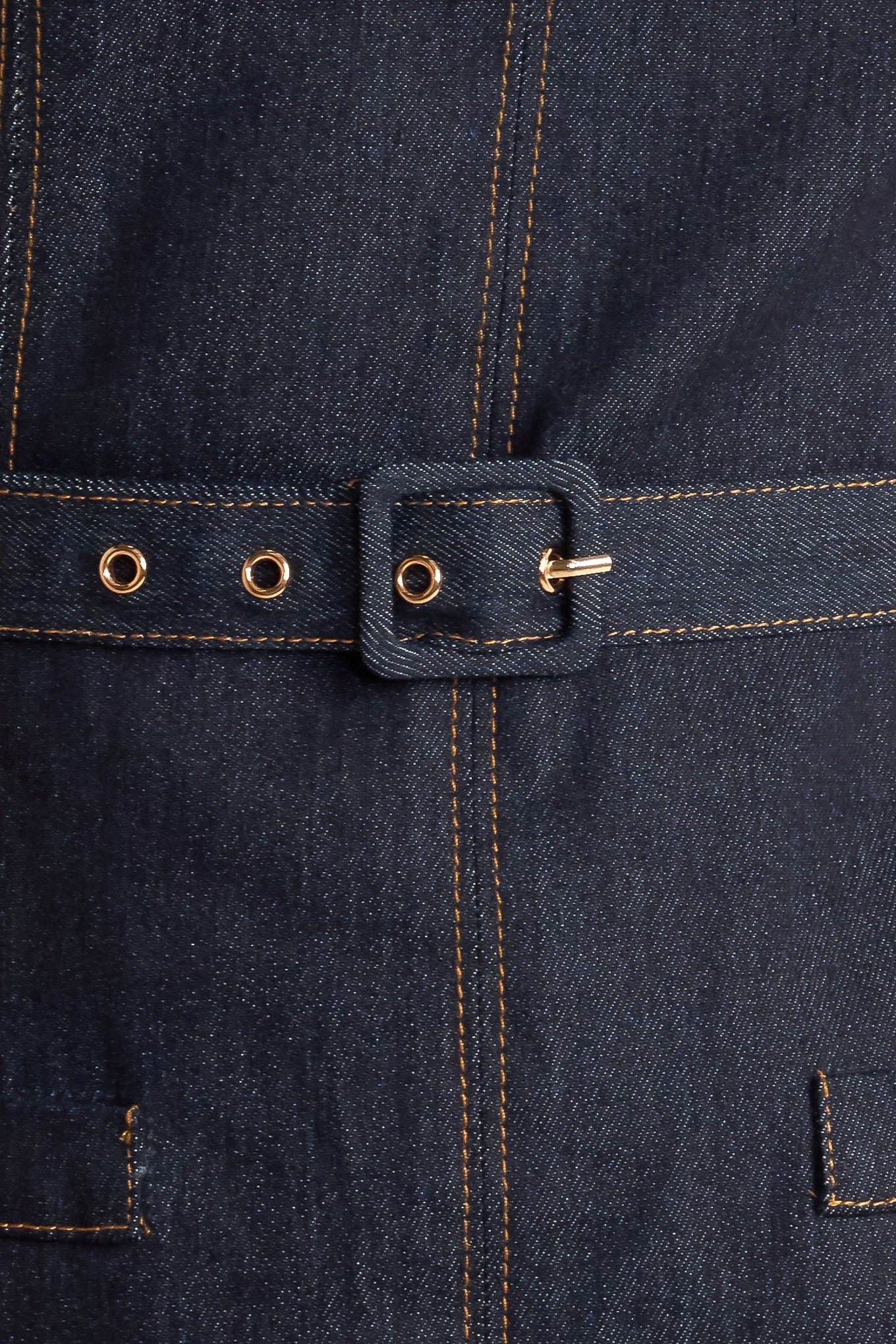 MODERN DARK DENIM MIDI DRESS