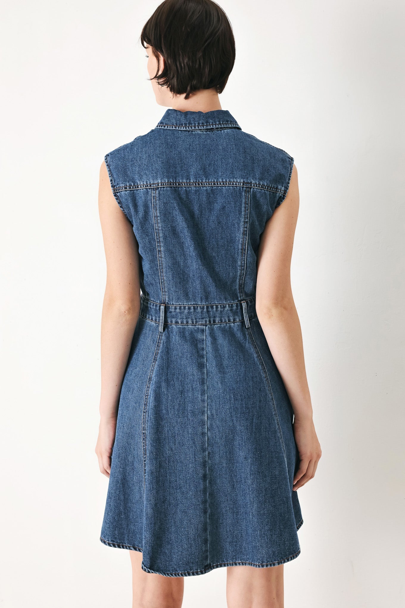 CASUAL GLAM DENIM MINI DRESS