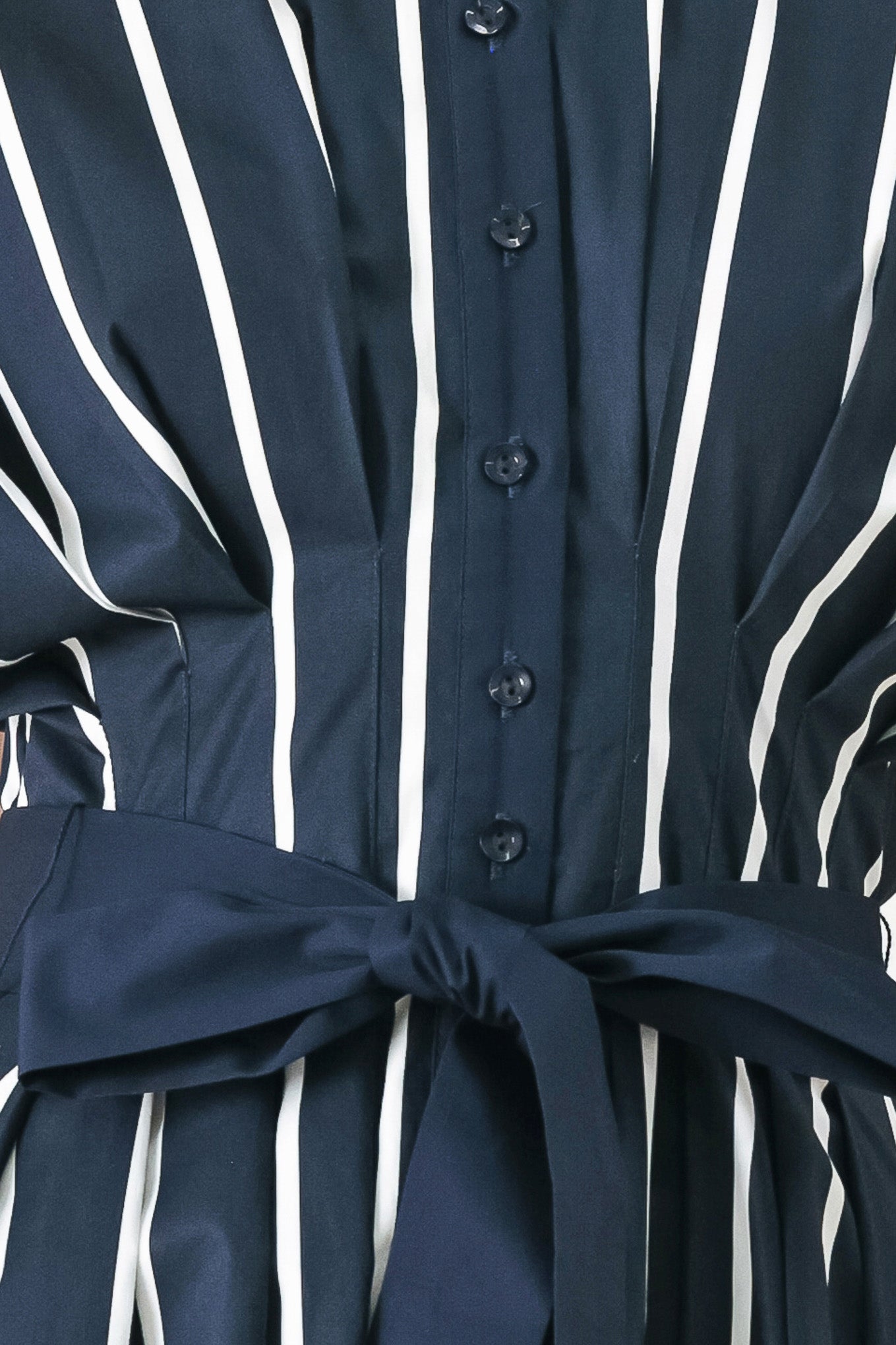 [PREORDER] PINSTRIPE STORY WOVEN MIDI DRESS