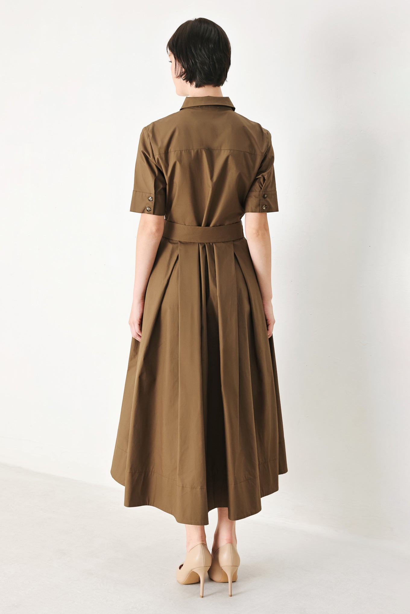 DESERT ICON WOVEN MIDI SHIRT DRESS