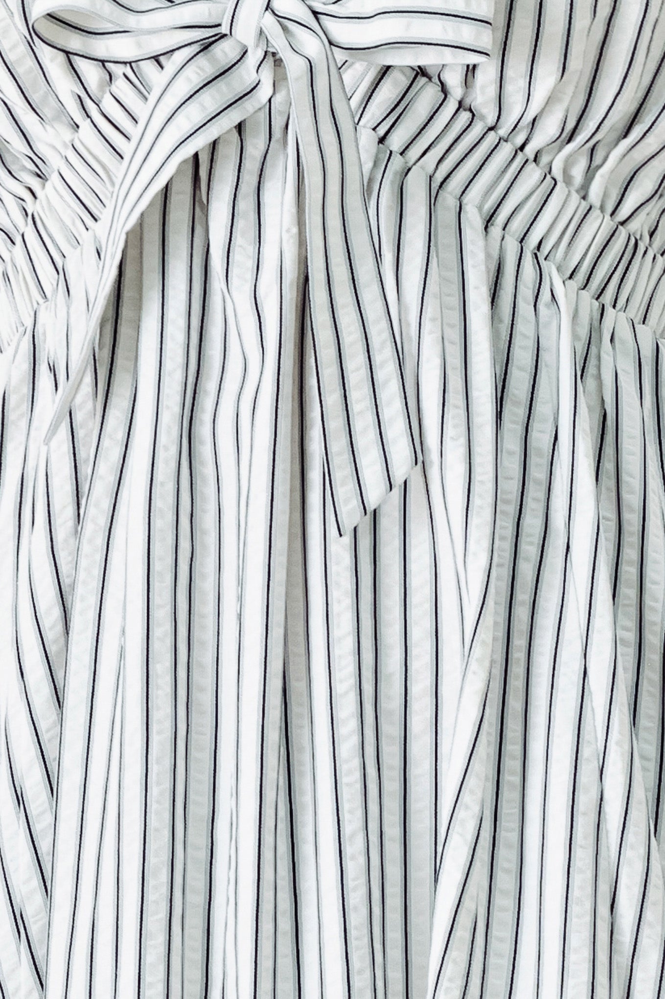 WHISPER STRIPE WOVEN MIDI DRESS