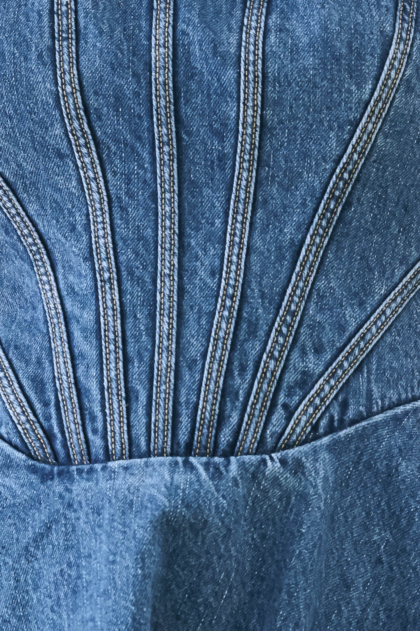 VINTAGE SHAPE DENIM MINI DRESS