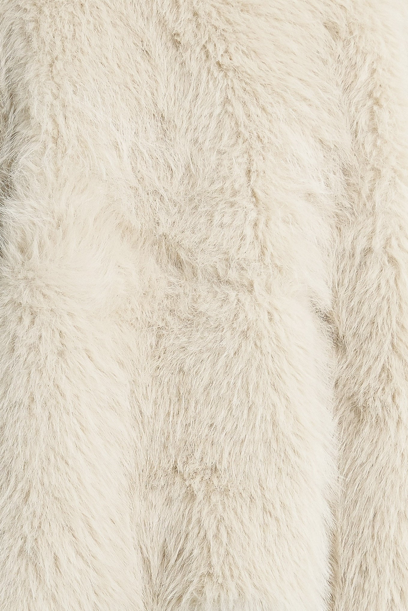 LONDON FLARE CREAM FAUX FUR CROP JACKET