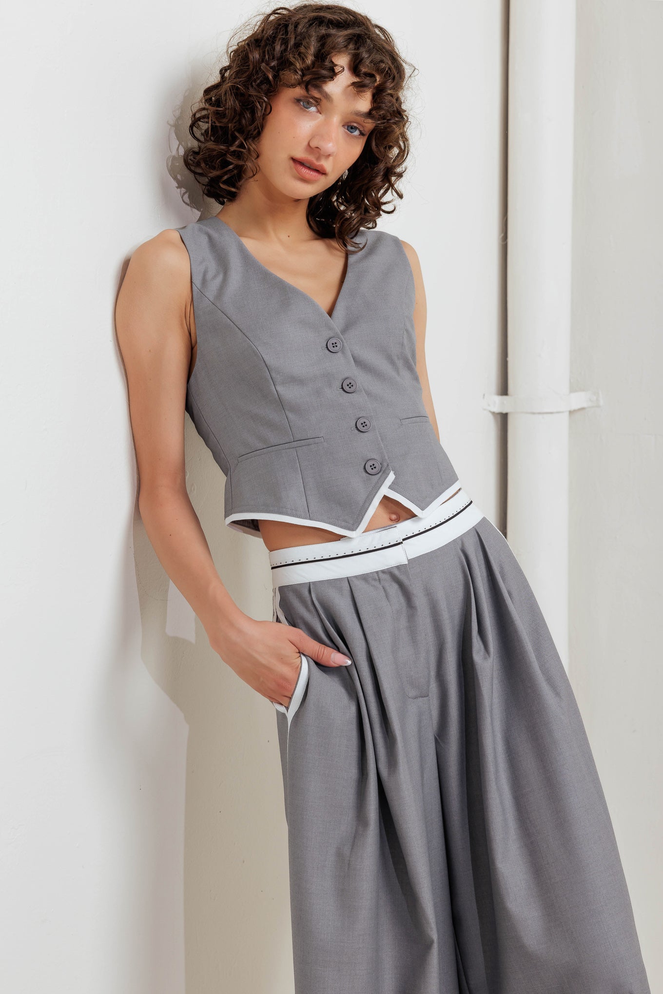 POWER LINES WOVEN VEST