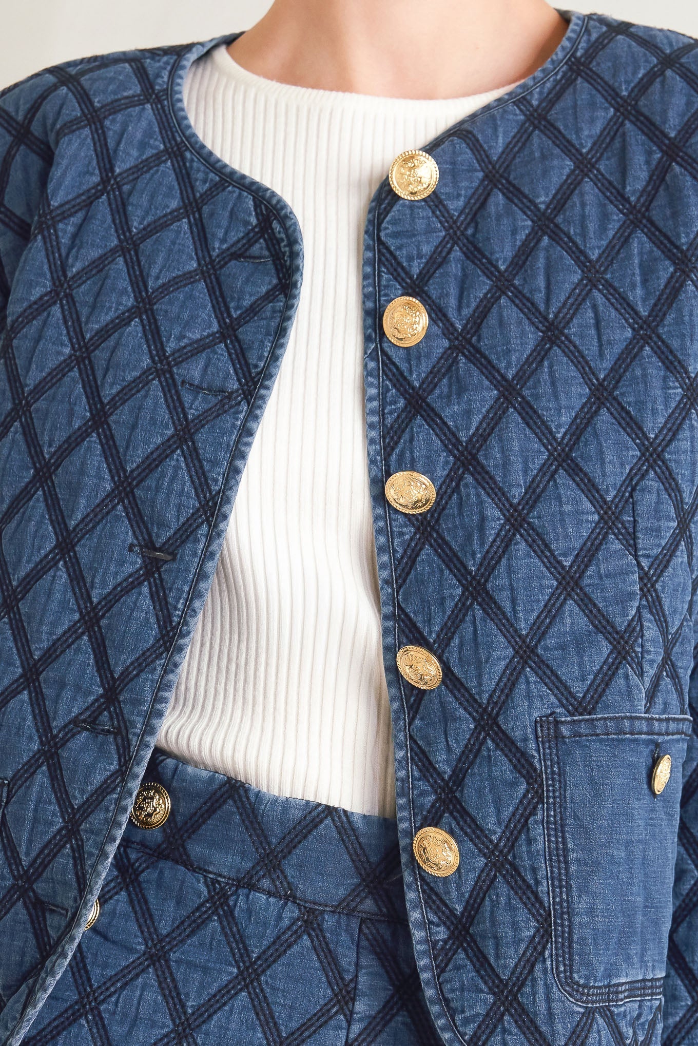 MODERNLUXE QUILTED WOVEN JACKET