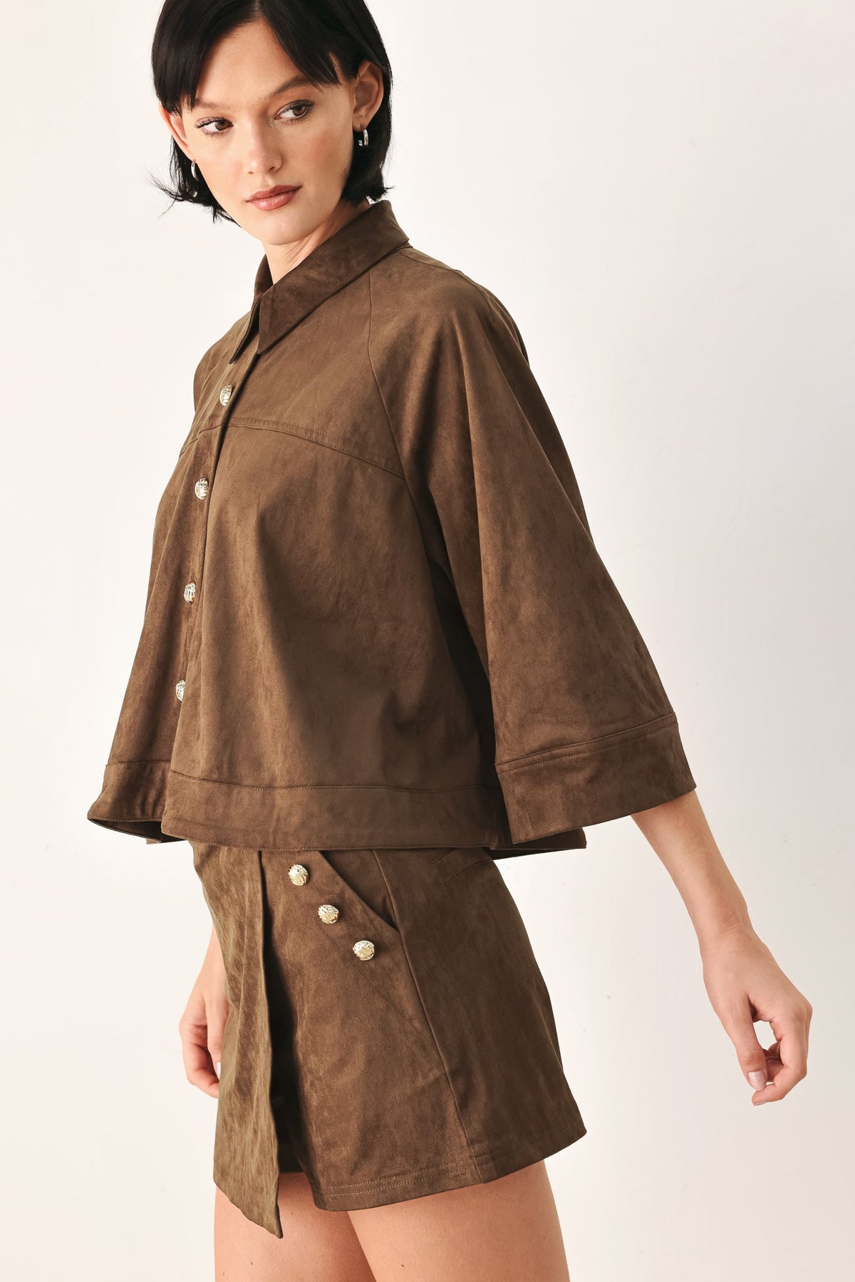 SUEDE ESCAPE CROPPED JACKET