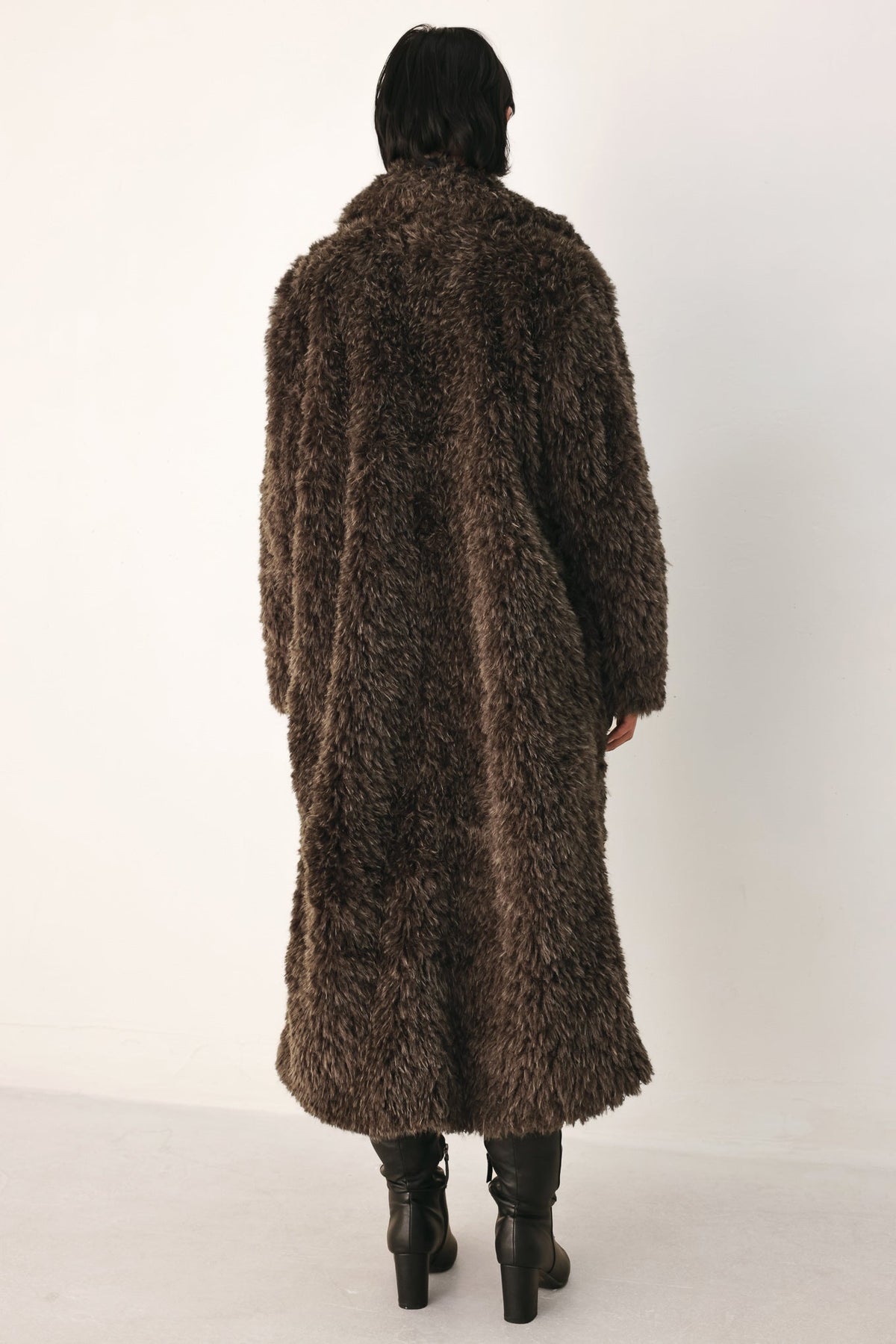 COZY IN THE CITY BELTED FAUX FUR MIDI COAT