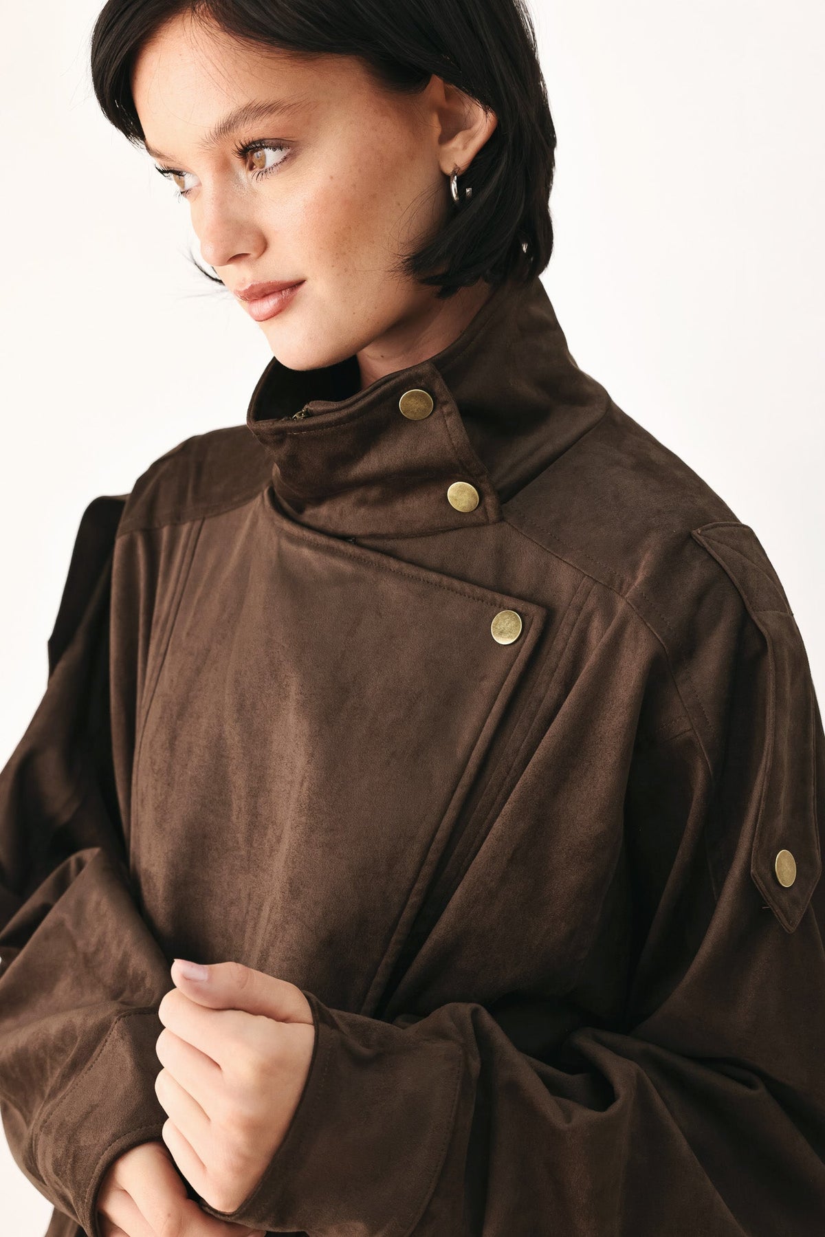 DOWNTOWN DARLING FAUX LEATHER BOMBER JACKET