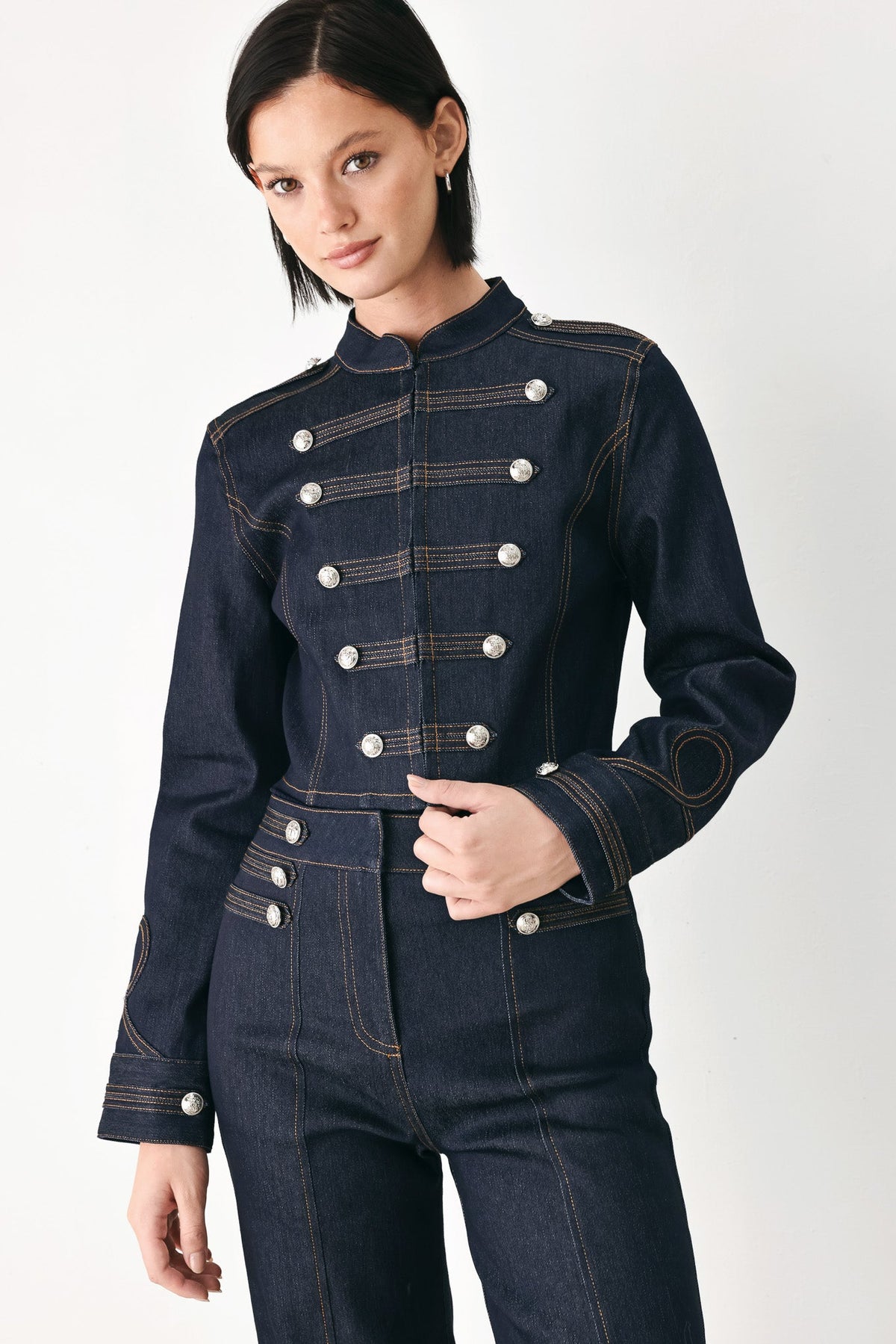 MIDNIGHT COMMANDER DENIM MILITARY JACKET