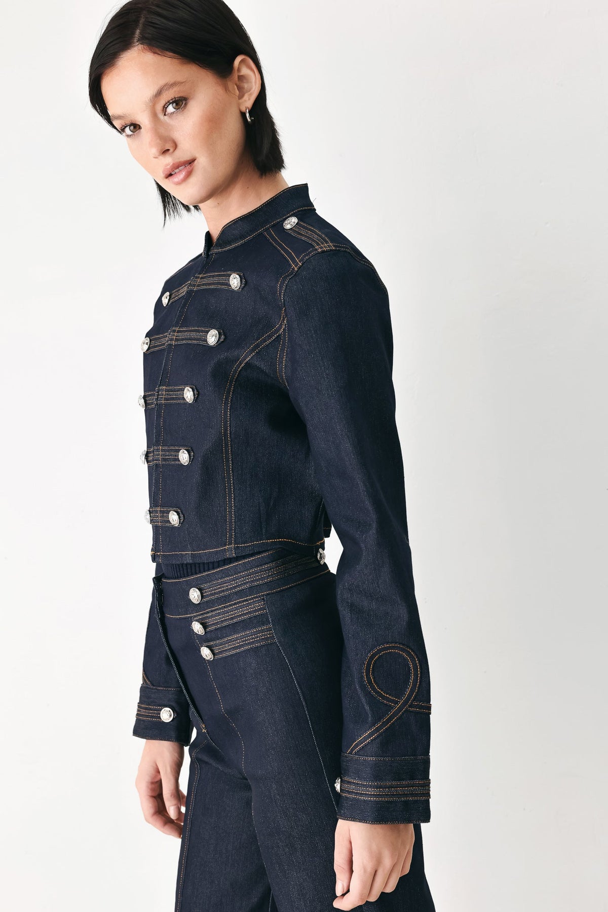 MIDNIGHT COMMANDER DENIM MILITARY JACKET