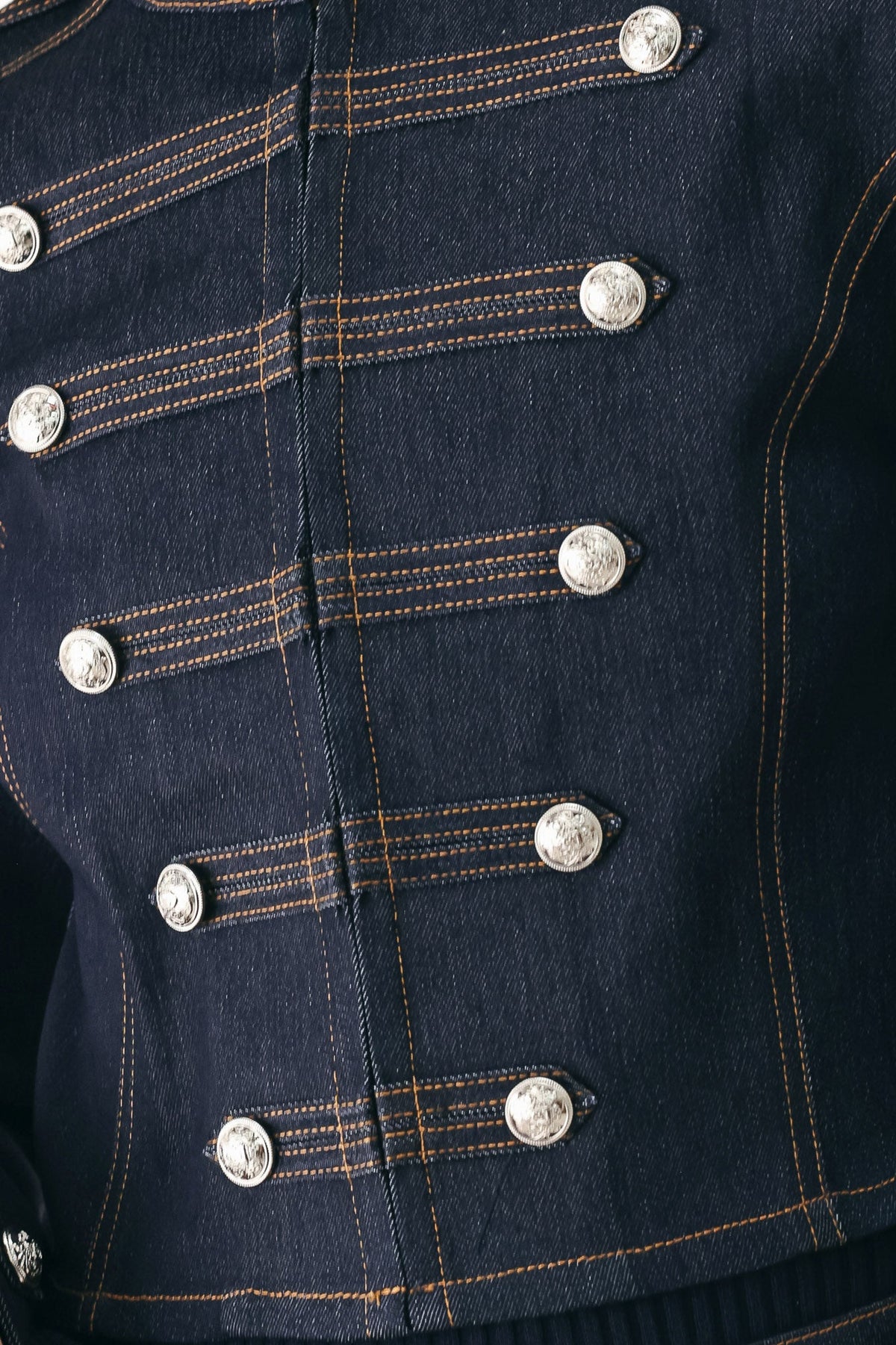 MIDNIGHT COMMANDER DENIM MILITARY JACKET