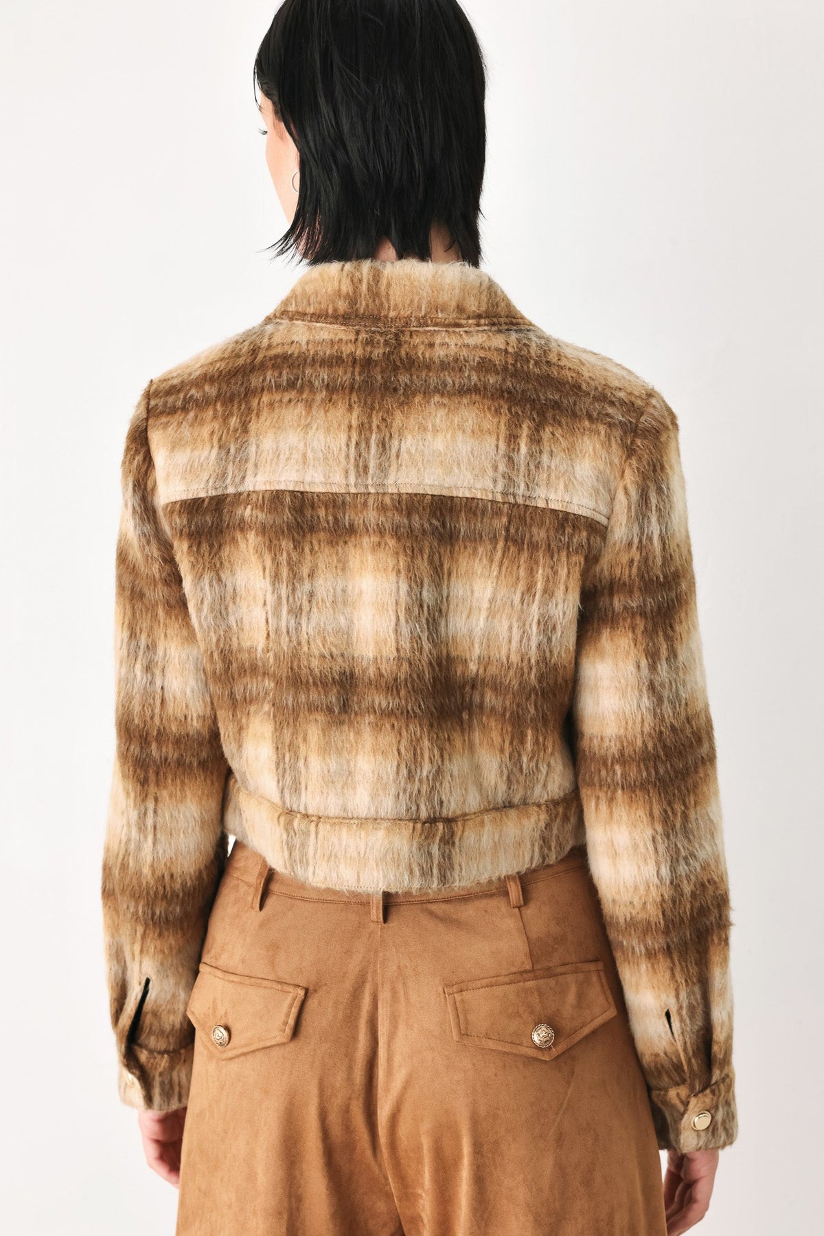 AUTUMN IN ASPEN PLAID CROP JACKET