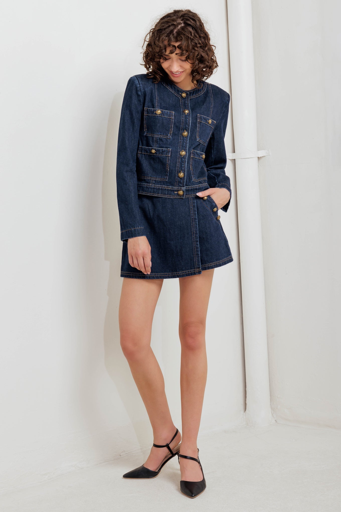 GLAM CODE DENIM SKORT