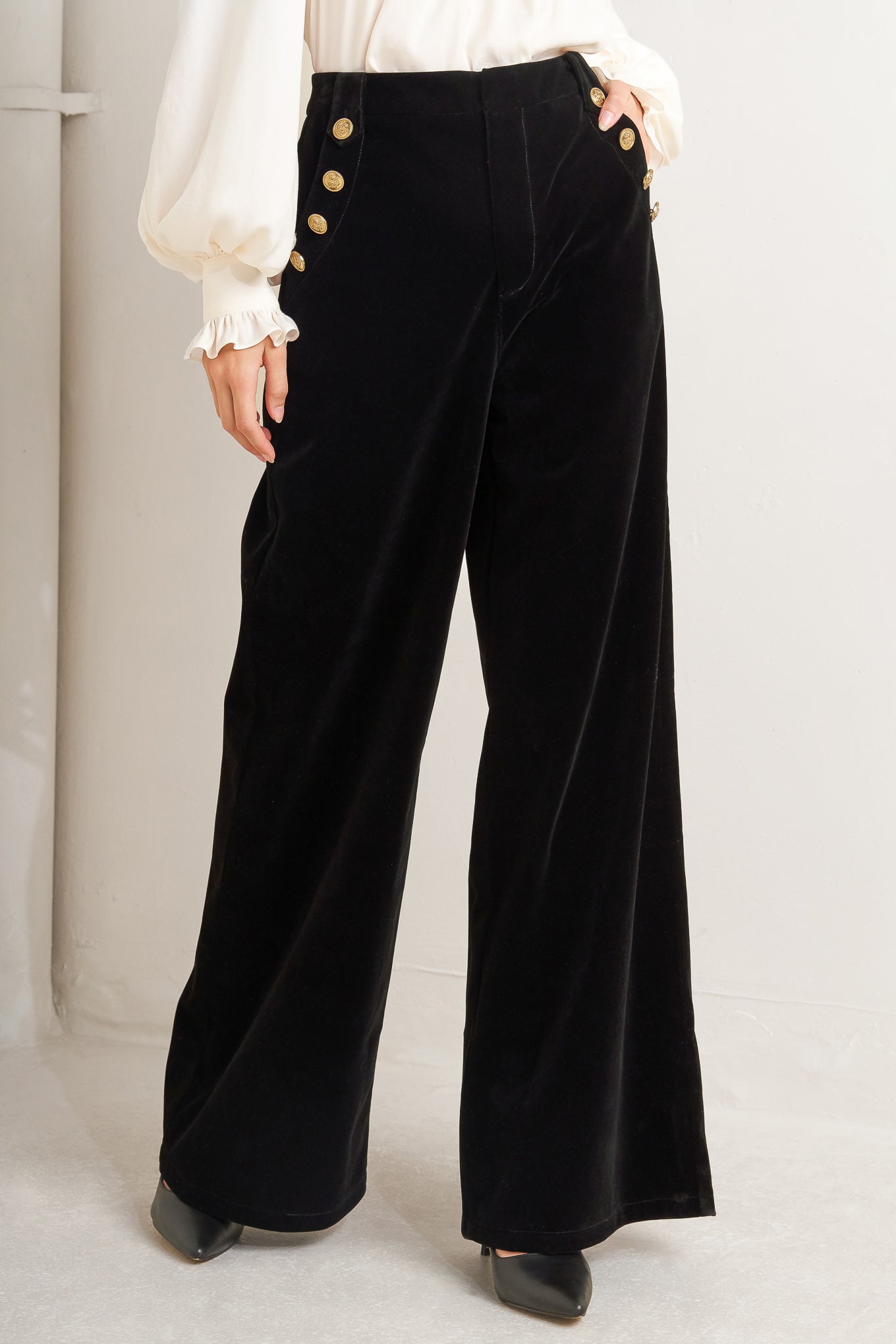 MIDNIGHT VELVET BONDED PANTS