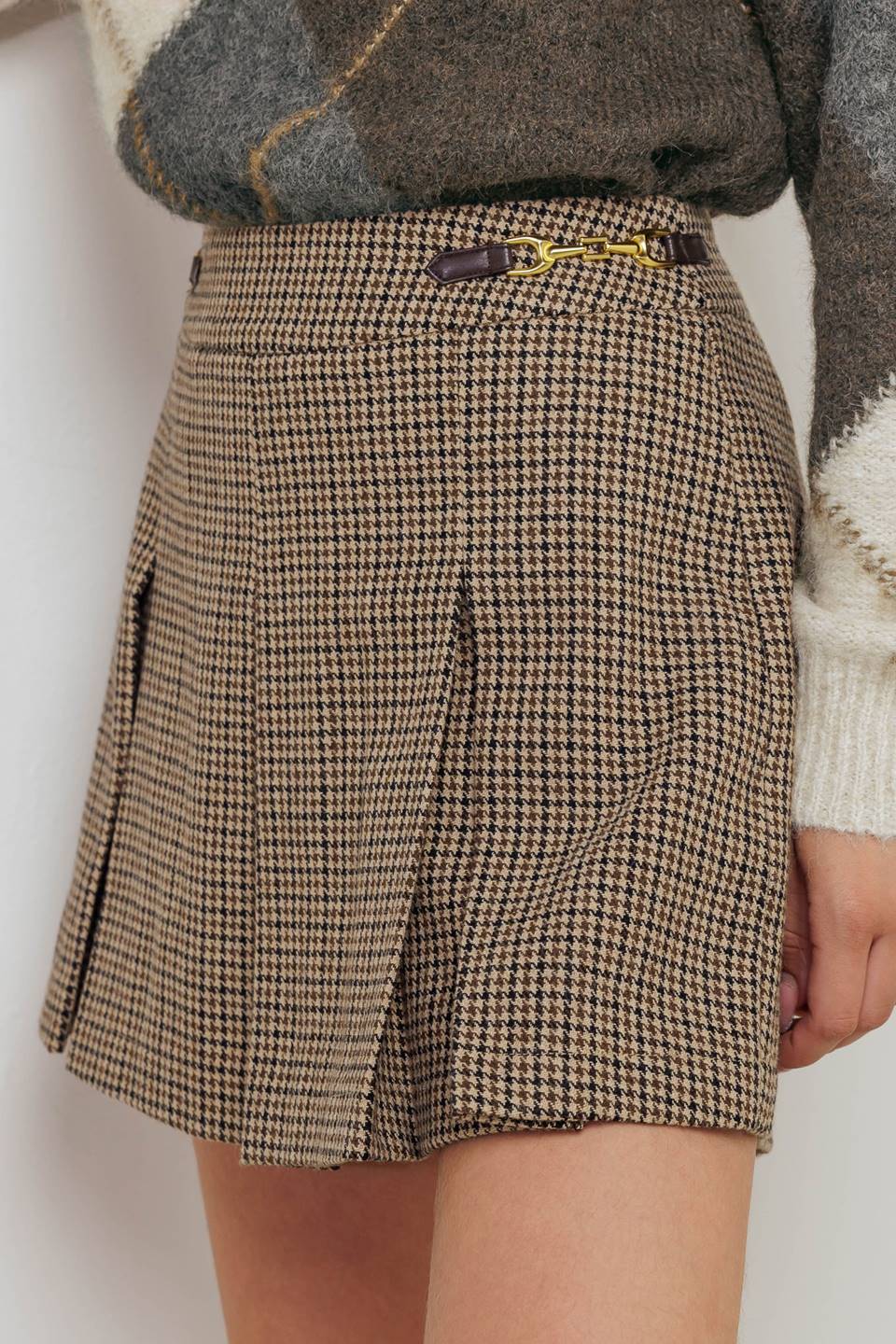 CHECK ATTITUDE WOVEN WOOLEN SKORT (Copy)