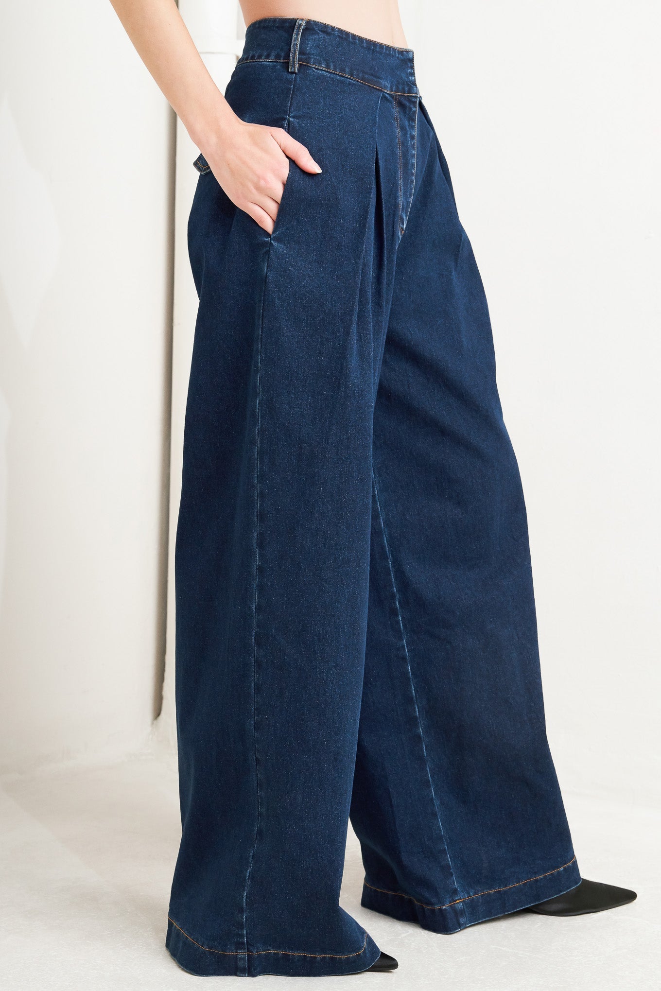 QUIET LUXE DENIM PANTS
