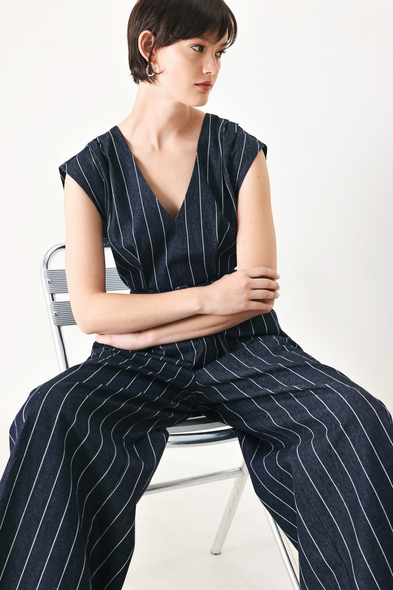 SOFT LINE ROMANCE WOVEN JUMPSUIT