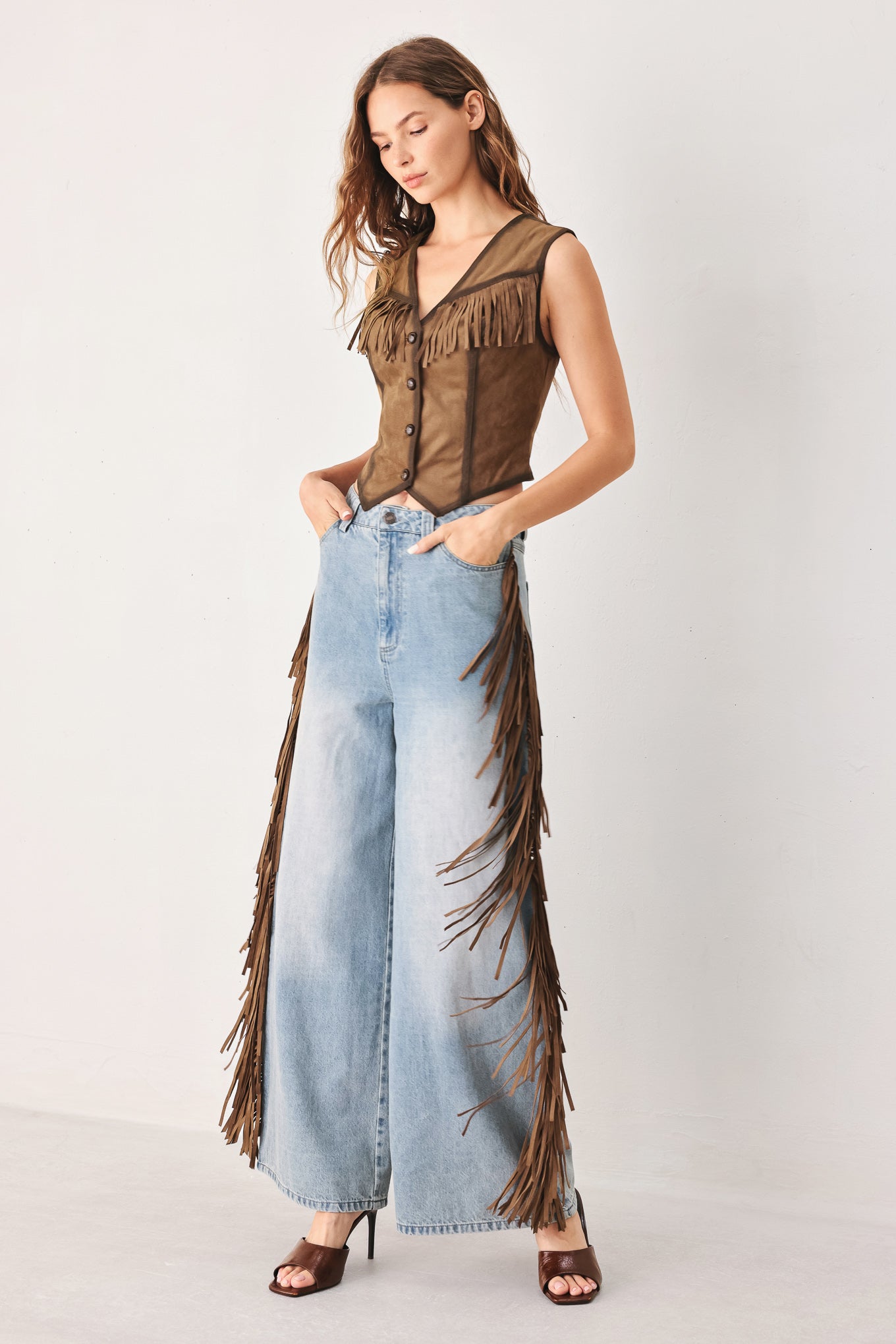 NASHVILLE SIDE WASHED DENIM PANTS