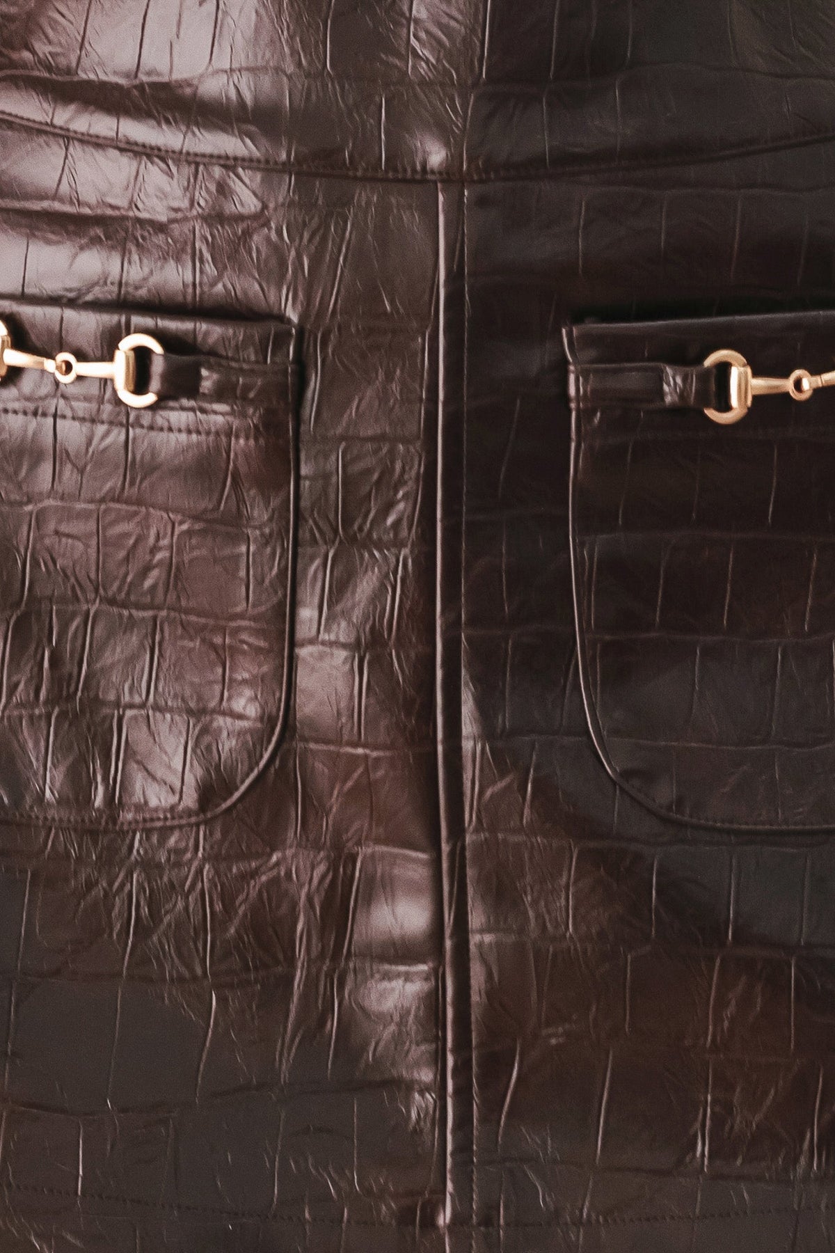 WILD AT HEART EMBOSSED FAUX LEATHER SKORT