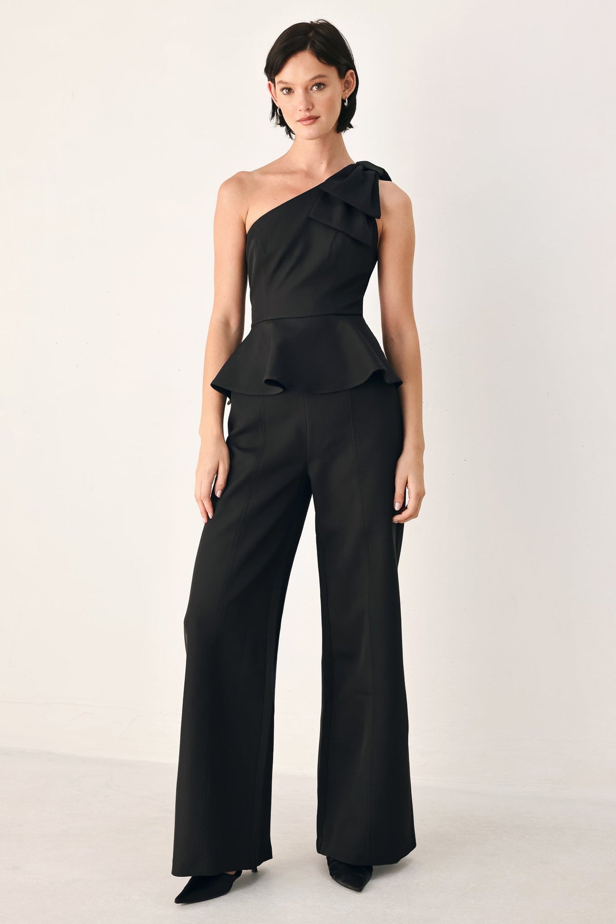 ALL EYES ON YOU BOW WIDE LEG JUMPSUIT