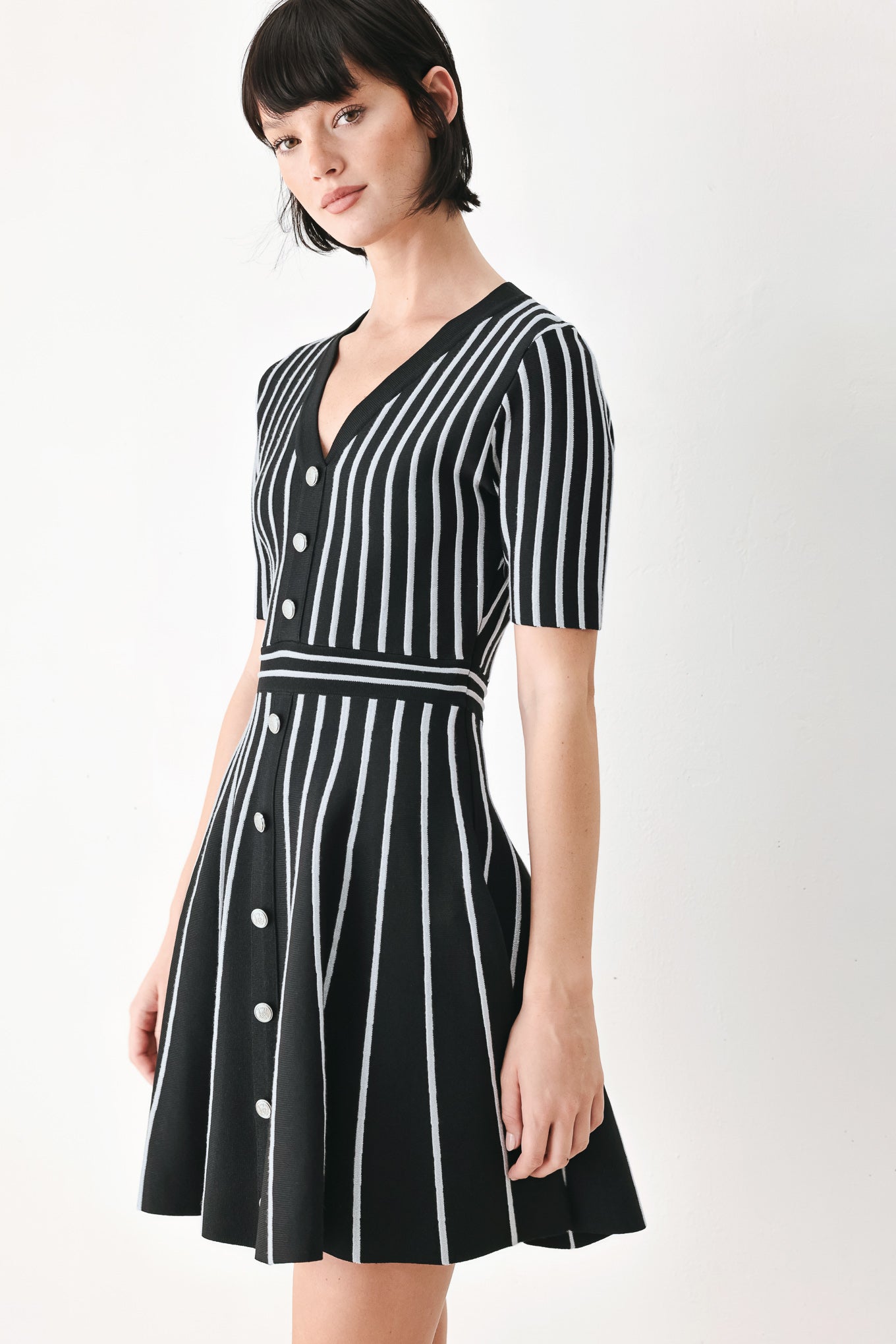 BLACK PARLOR MELODY SWEATER MINI DRESS