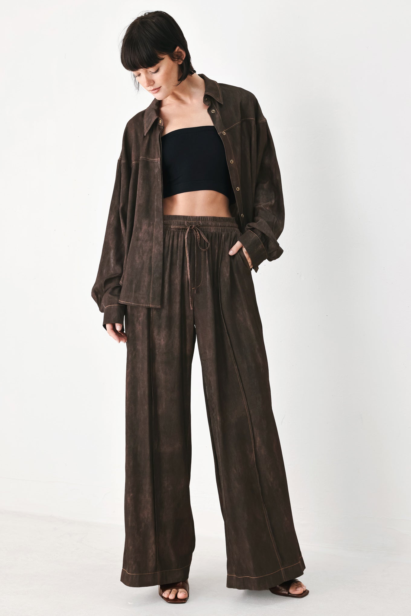 SABLE LOUNGE WOVEN TOP