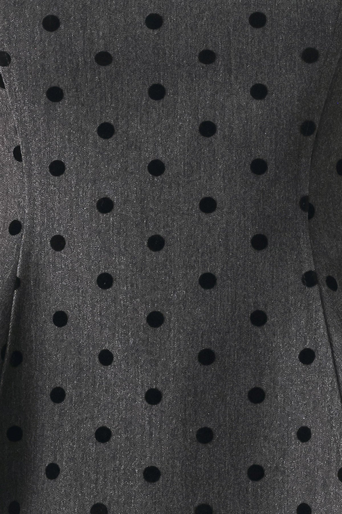 CHARCOAL DOT CHARCOAL PEPLUM TOP