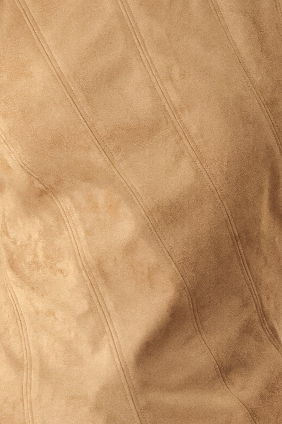 DESERT MOD CAMEL FAUX SUEDE SLEEVELESS TOP