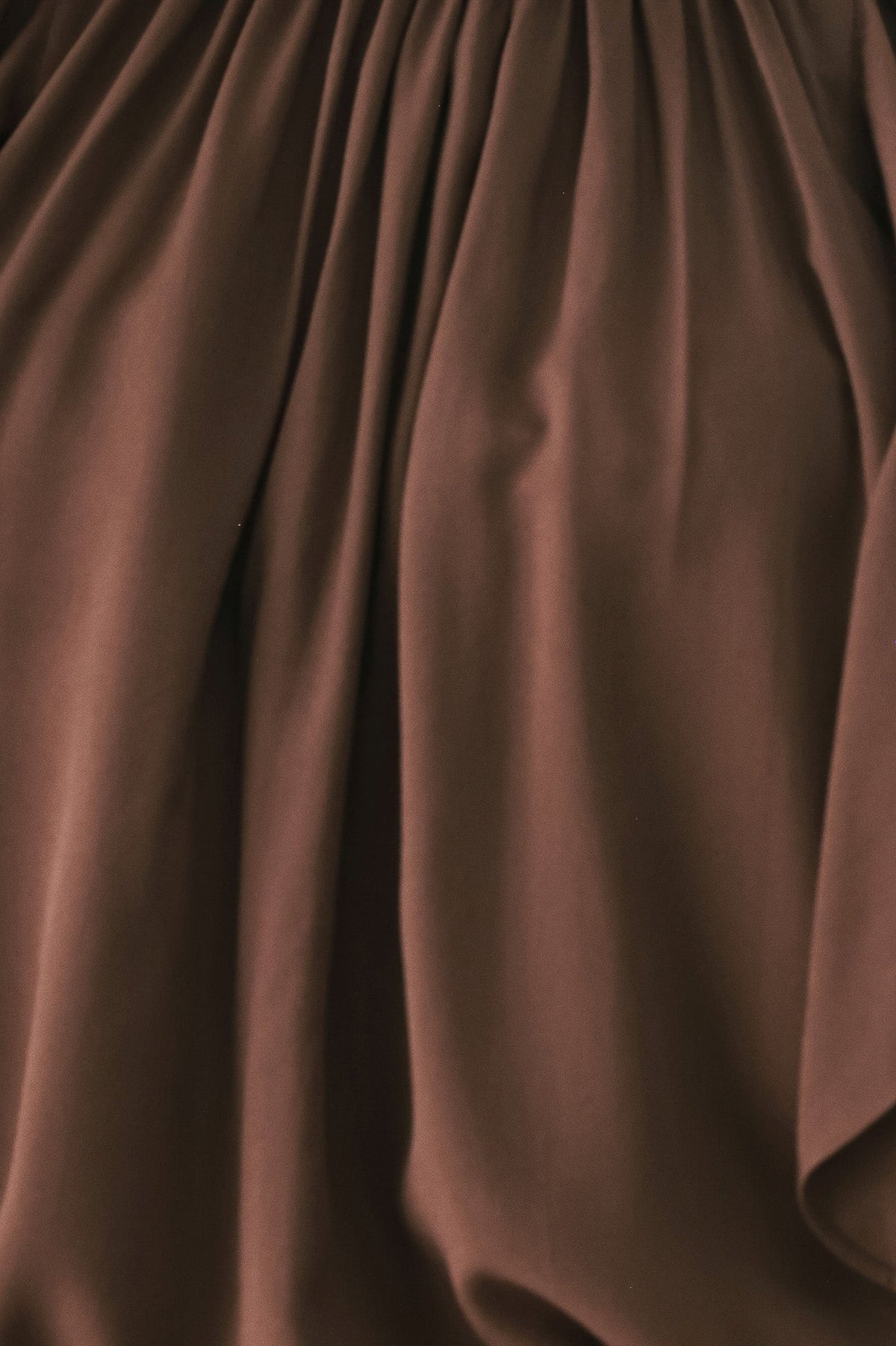 COCOA CASCADE BROWN TIERED-RUFFLE BLOUSE