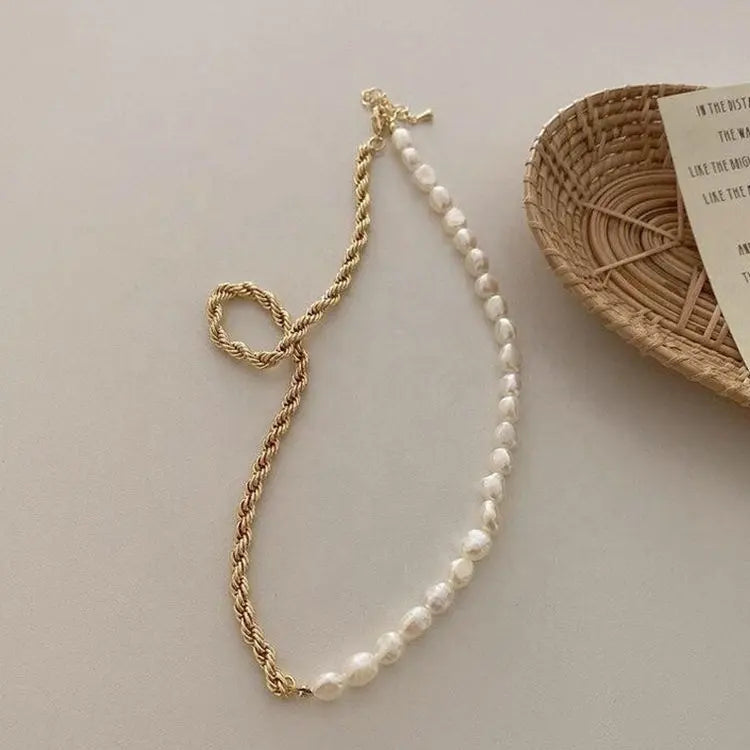 Elegant Rope Pearl Necklace by PRESSIE