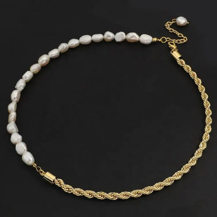 Elegant Rope Pearl Necklace by PRESSIE