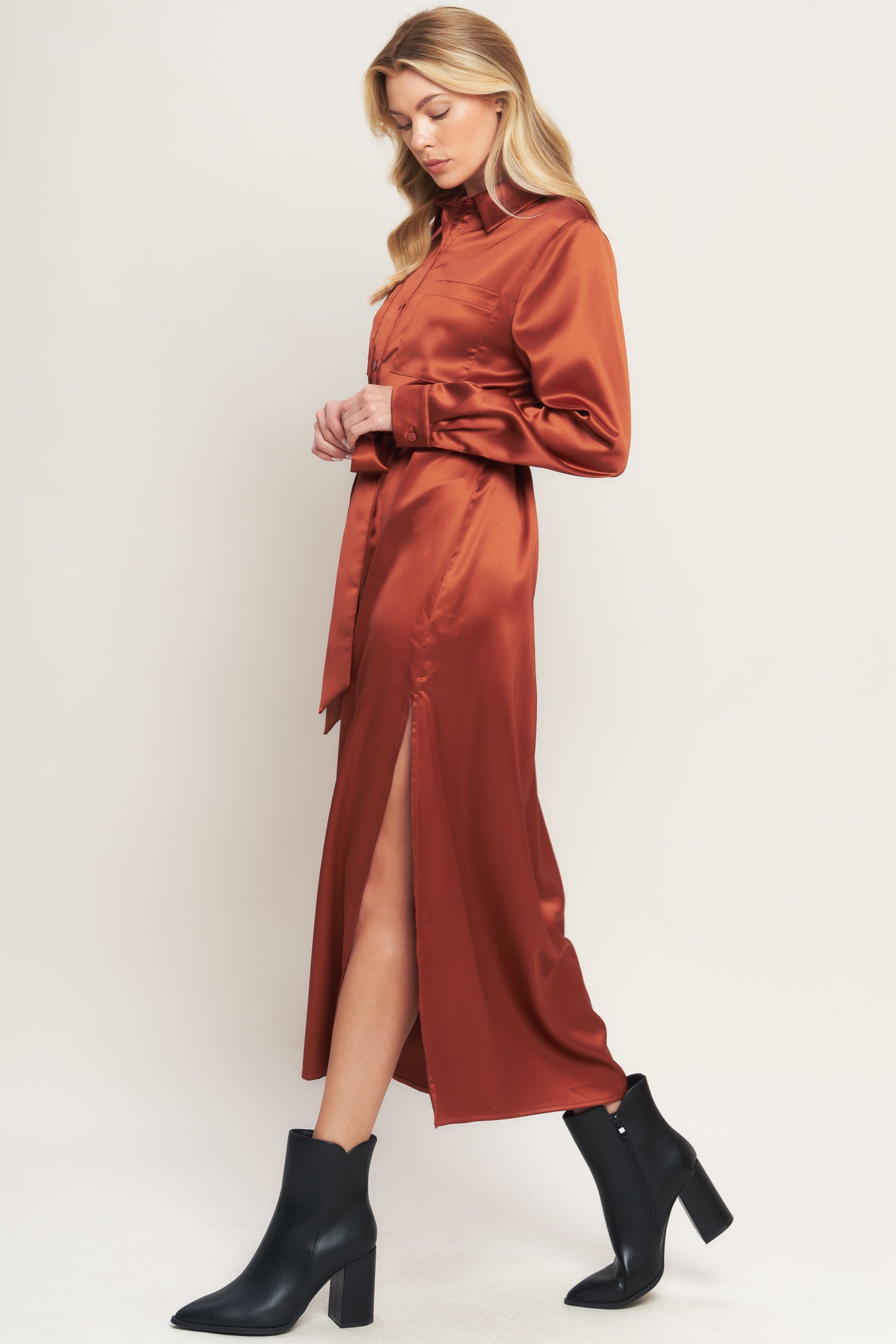 IT'S YOUR PLACE WOVEN MIDI DRESS