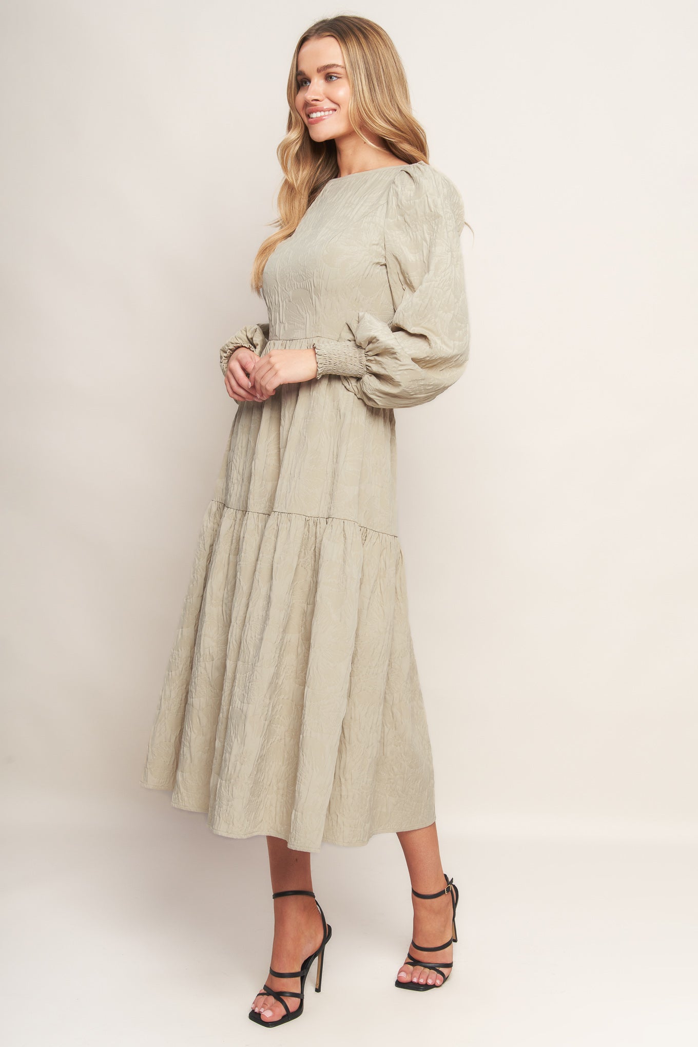 NEBULA NIGHTS WOVEN MIDI DRESS