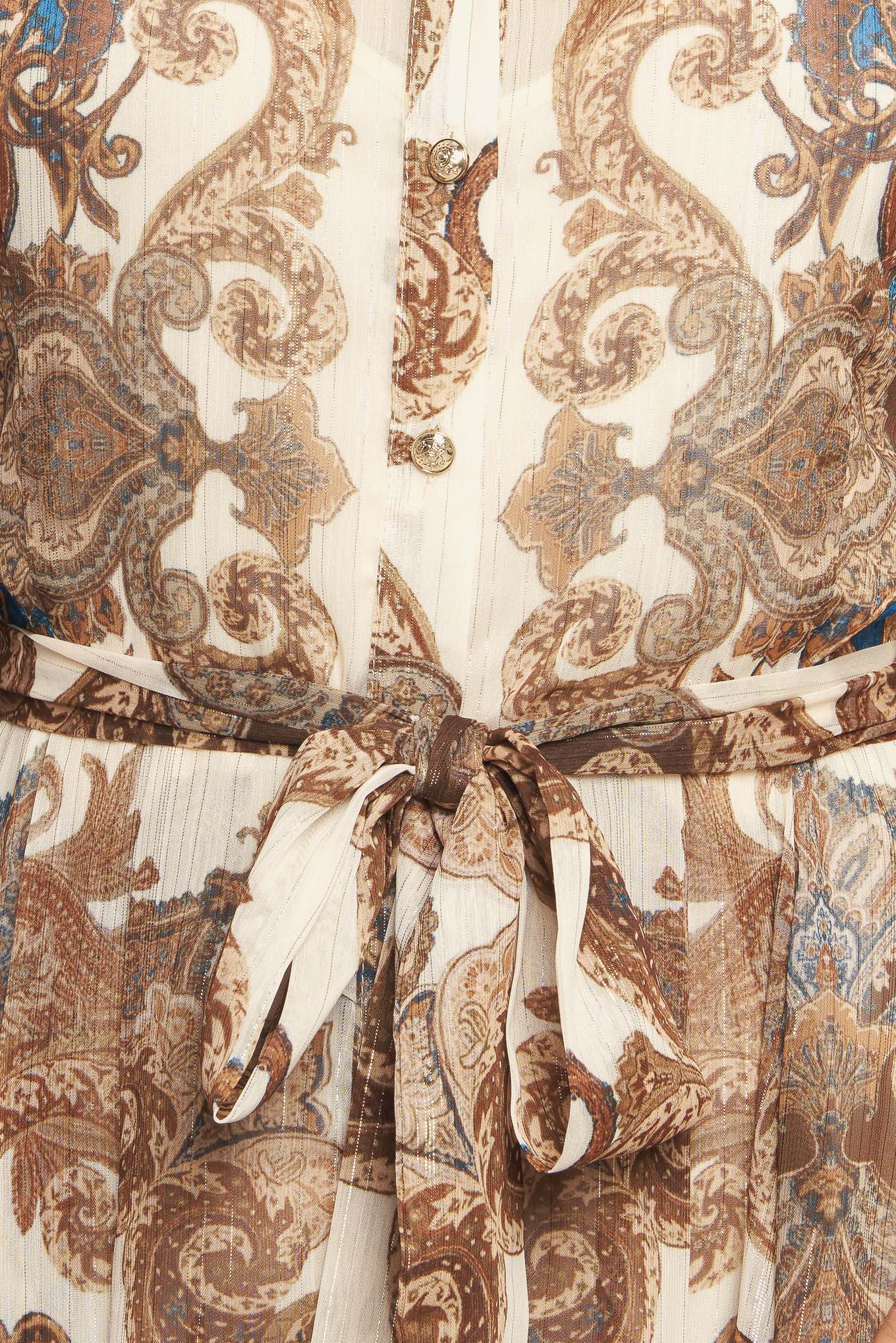 BOHEMIAN TAPESTRY BROWN WOVEN MAXI DRESS