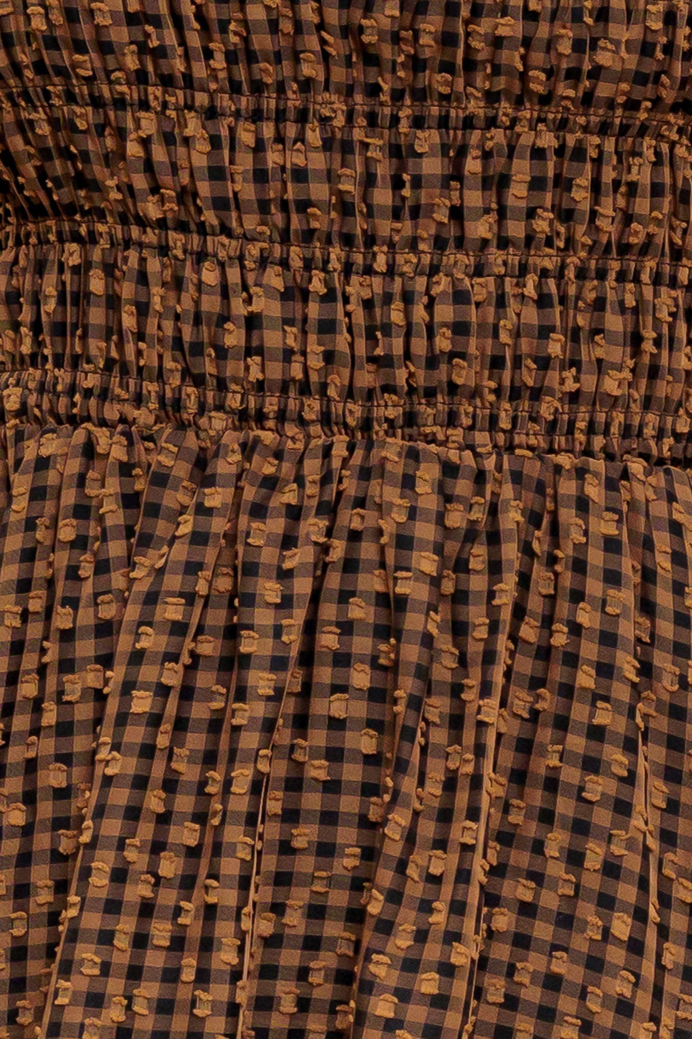 CHECKED DAYDREAM WOVEN MIDI DRESS