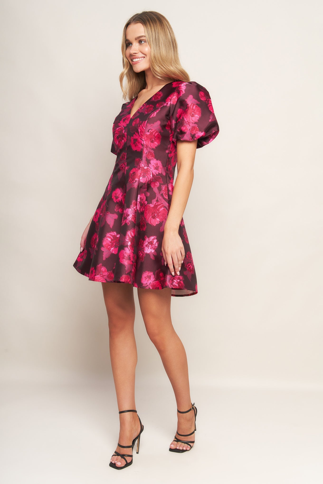 BLOOM RHAPSODY WOVEN MINI DRESS