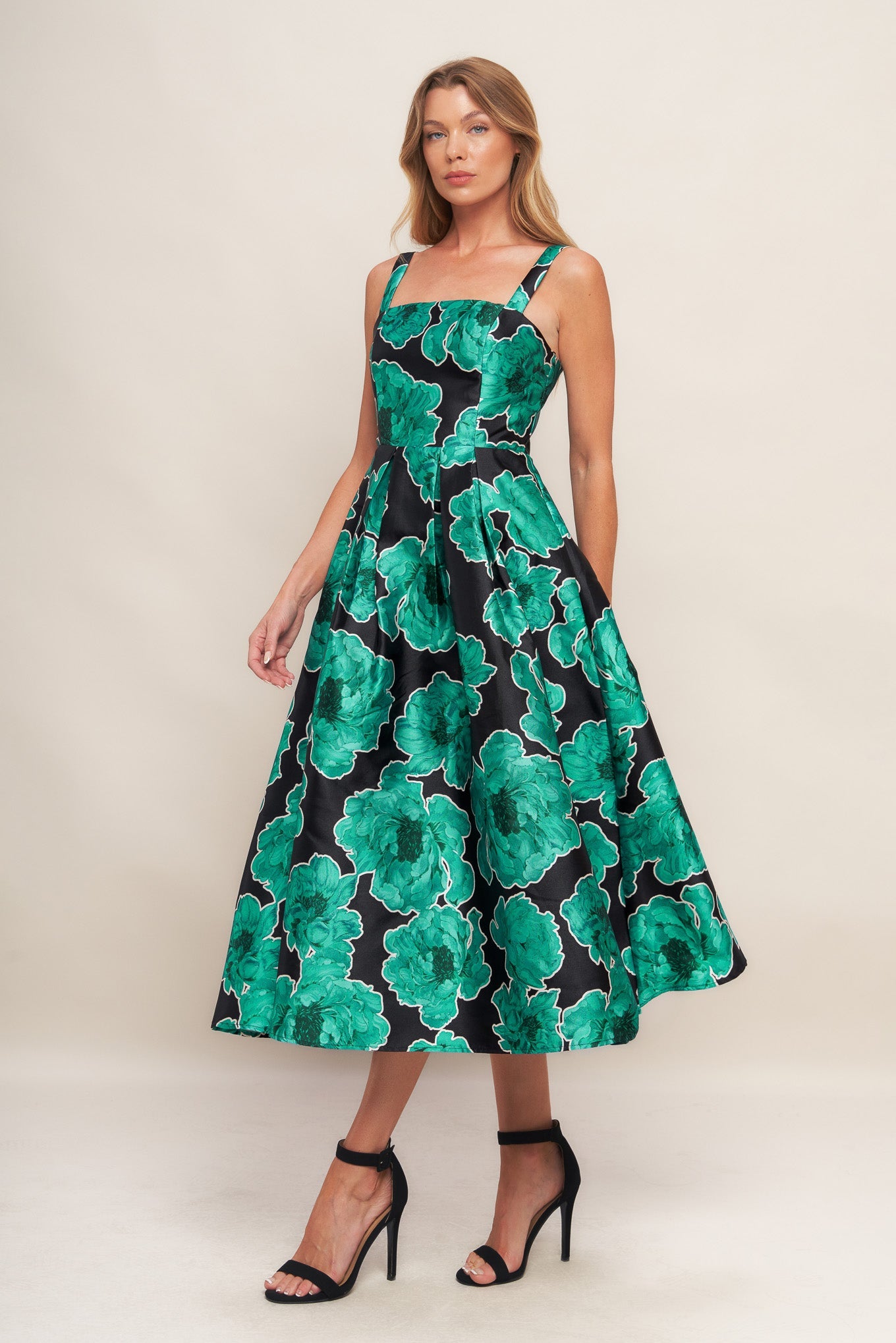 ROYAL BAROQUE WOVEN MIDI DRESS