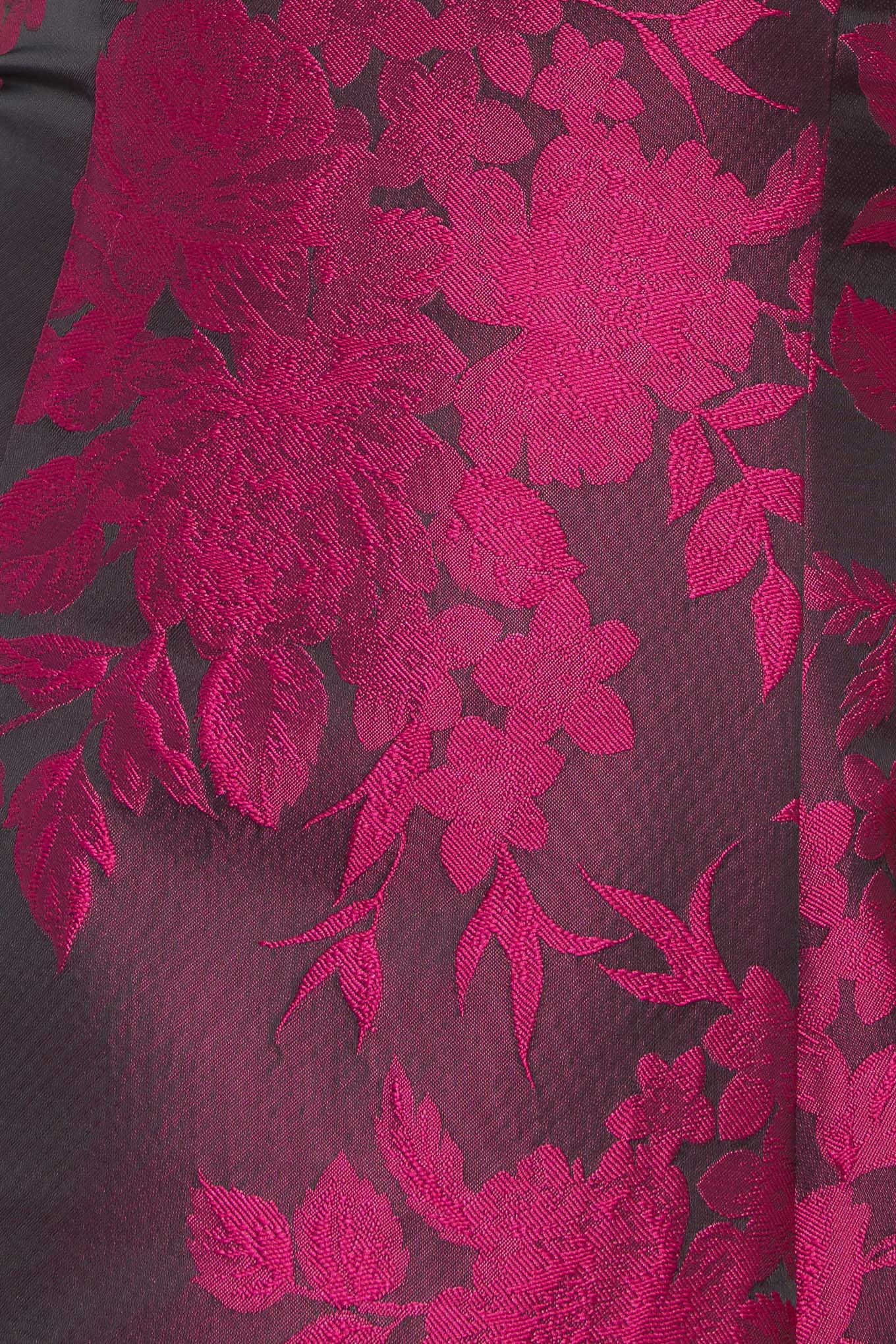 ROSE AFFAIR WOVEN JACQUARD MIDI DRESS