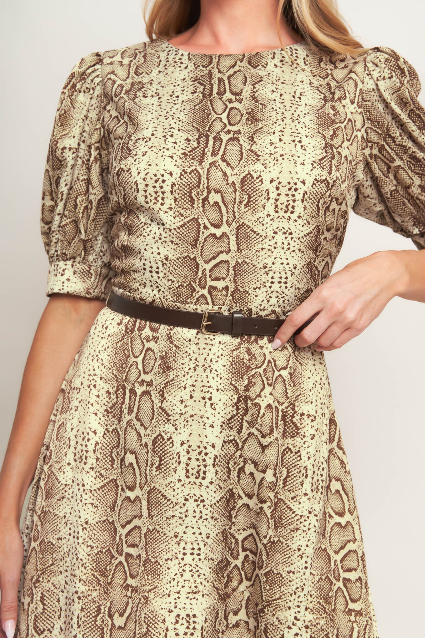 PRIMAL GRACE WOVEN MIDI DRESS
