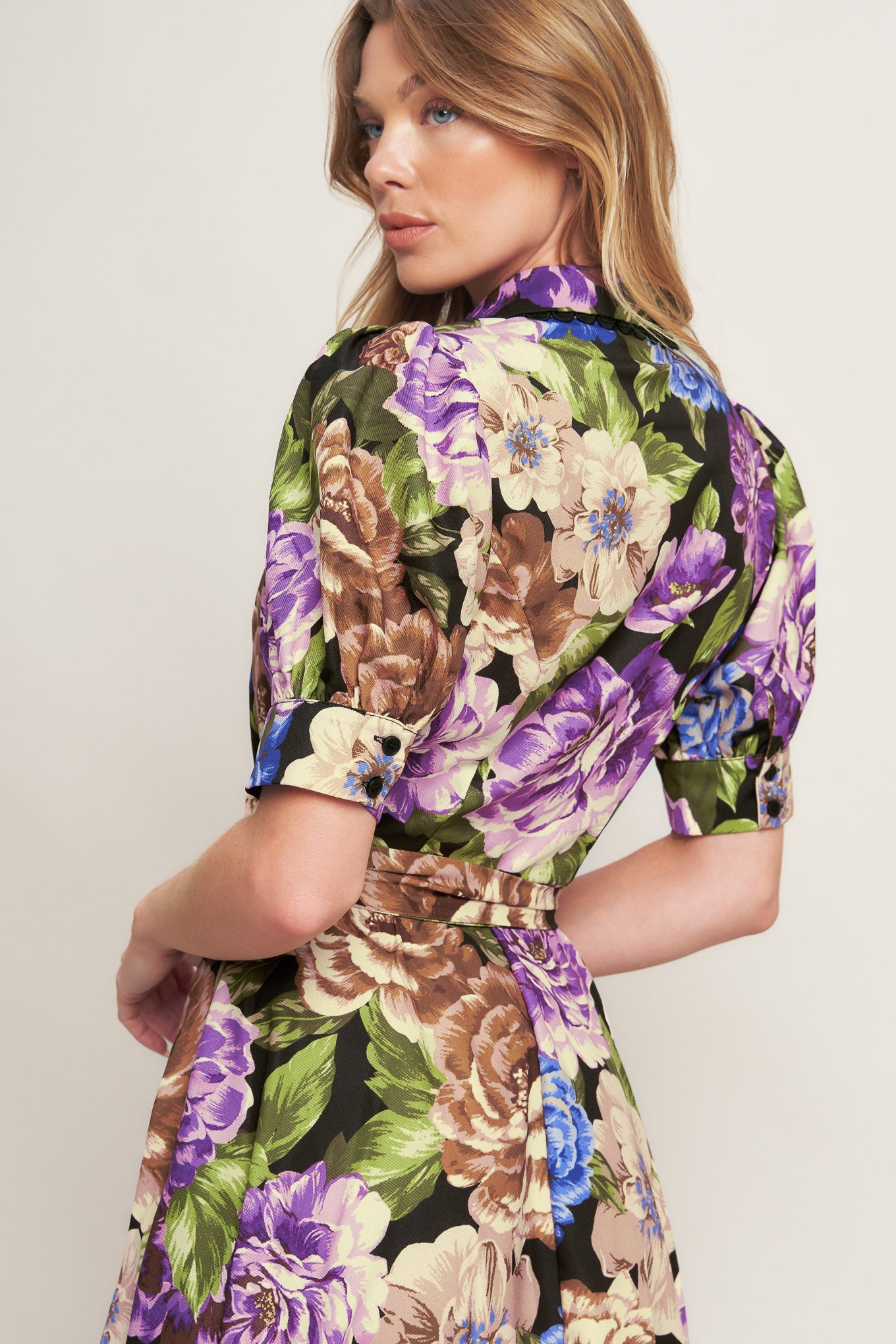 VIVID HERITAGE WOVEN MIDI DRESS