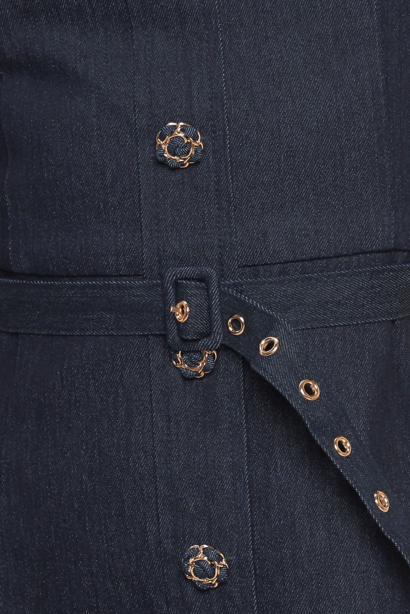 MIDNIGHT COUTURE DENIM MINI DRESS