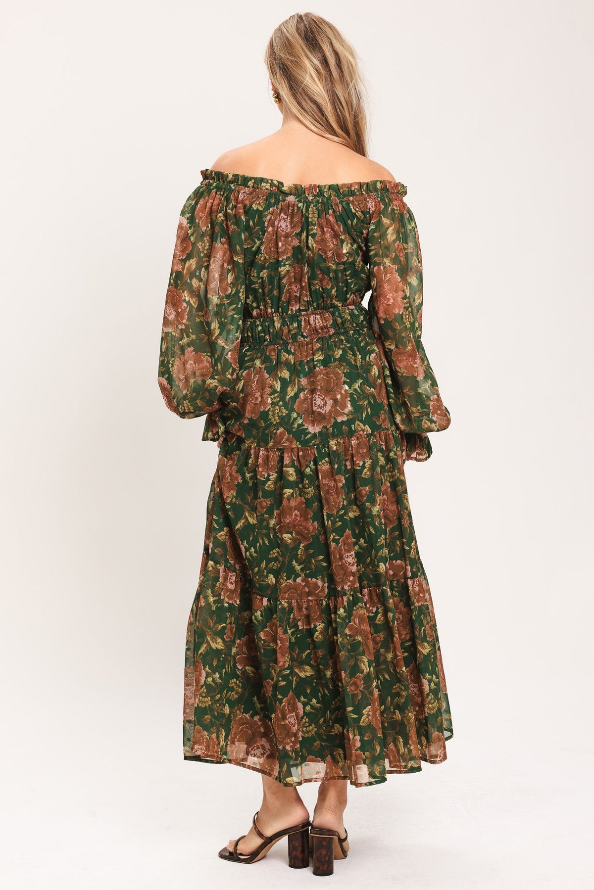 TERRACOTTA TRAIL WOVEN MIDI DRESS