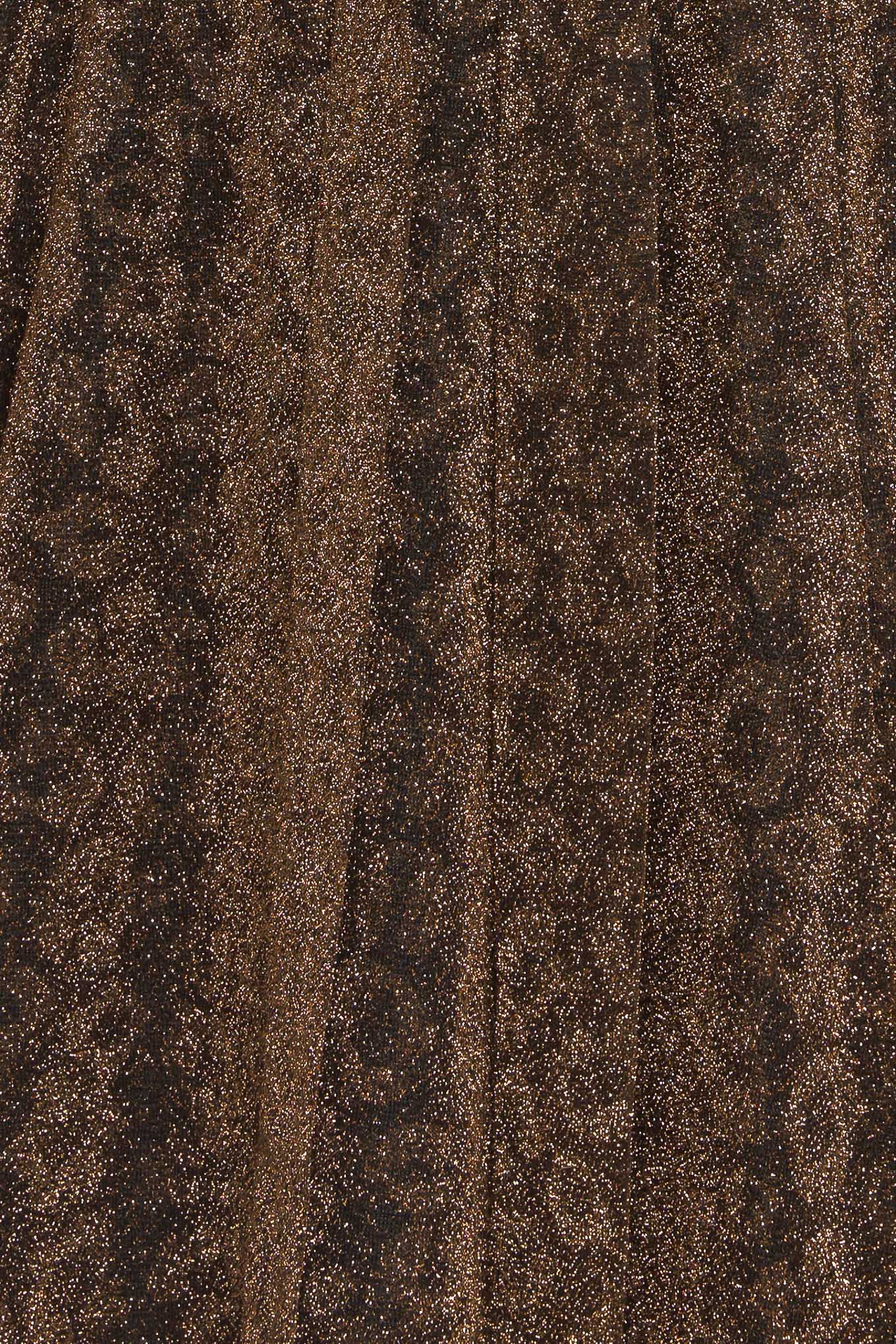 GOLDEN HORIZON METALLIC WOVEN MIDI DRESS