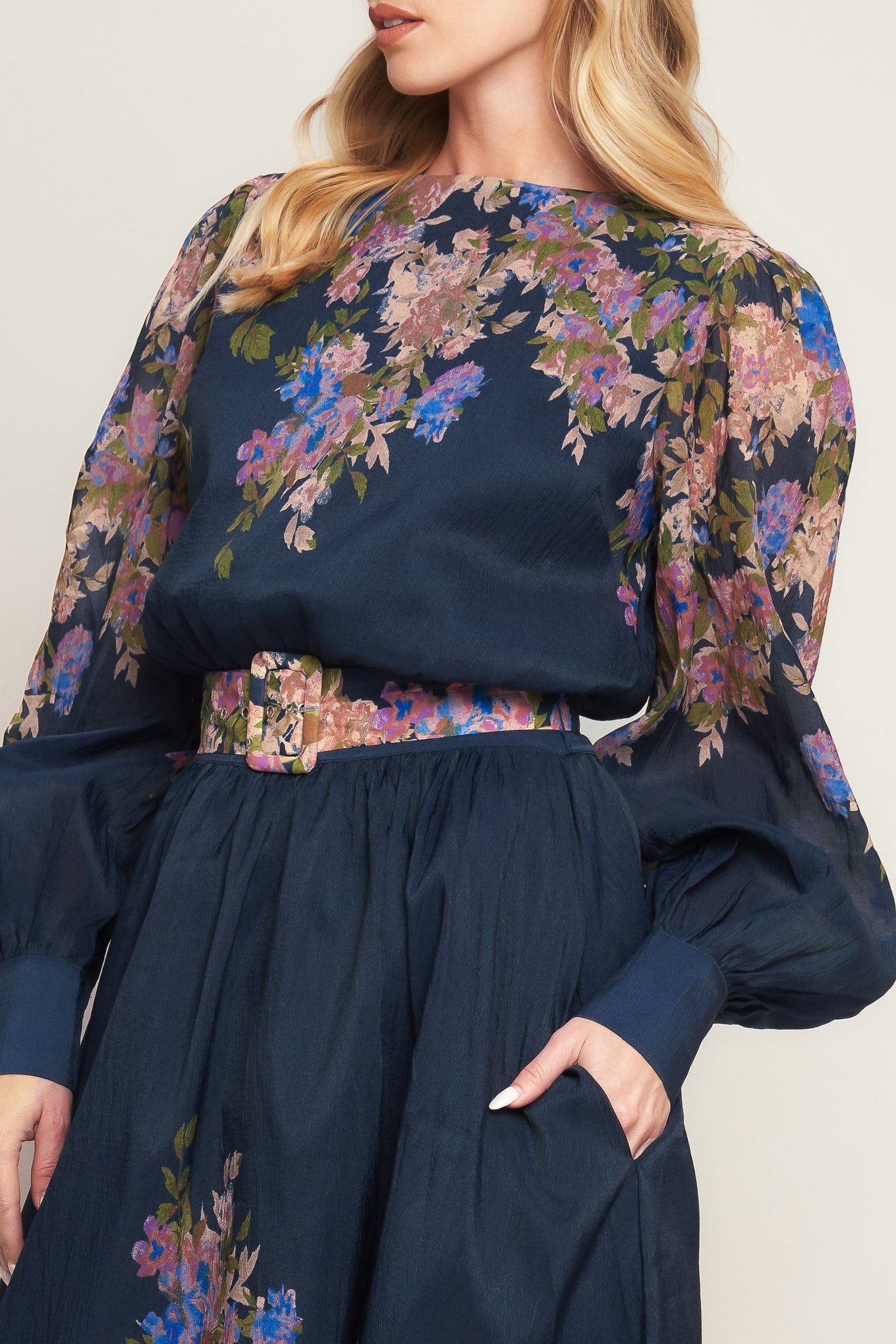 CHARMING TAPESTRY WOVEN MIDI DRESS