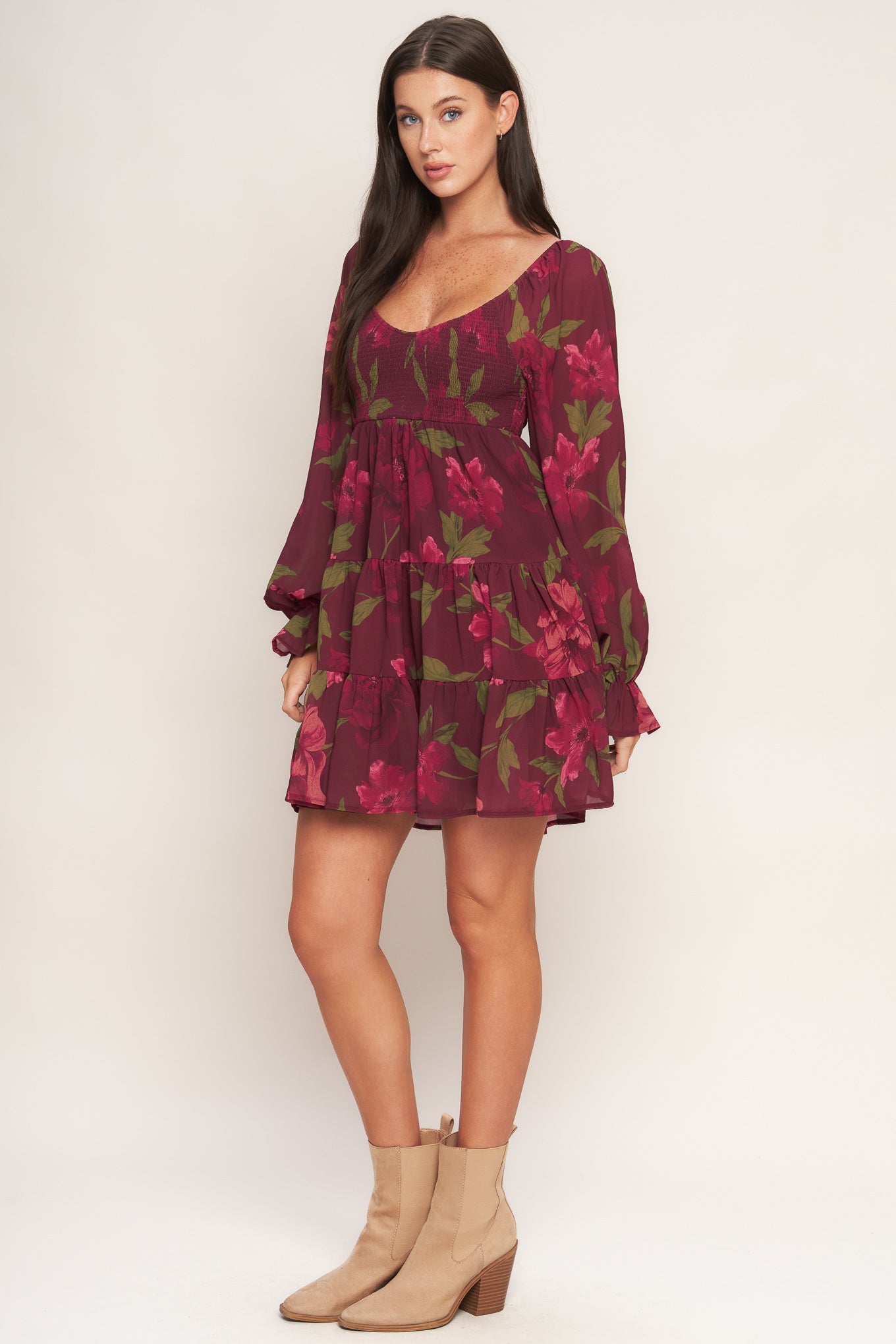 BLOOM RHAPSODY WOVEN MINI DRESS